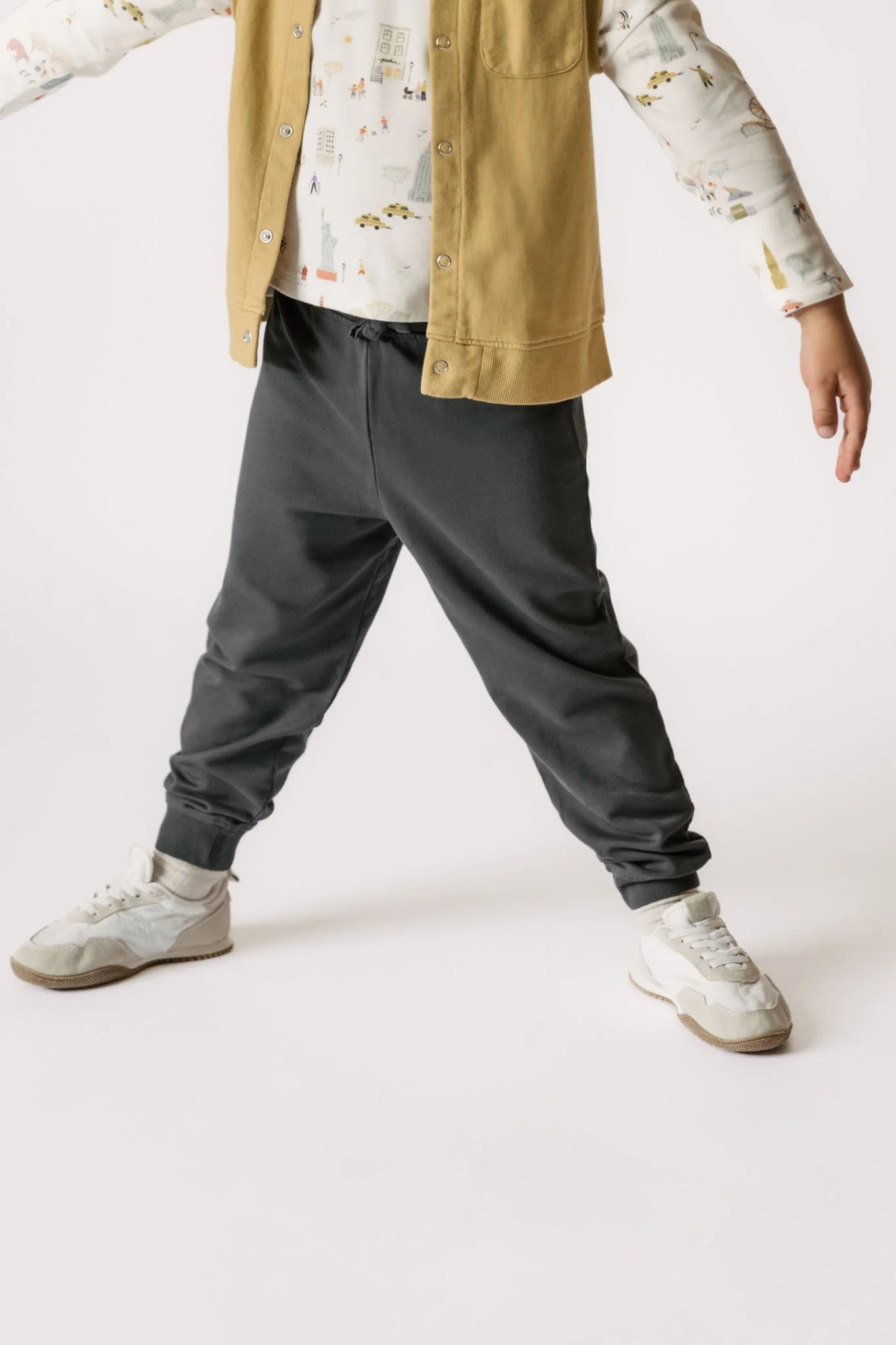 French Terry Kids Jogger - Ink Blue - Image 2