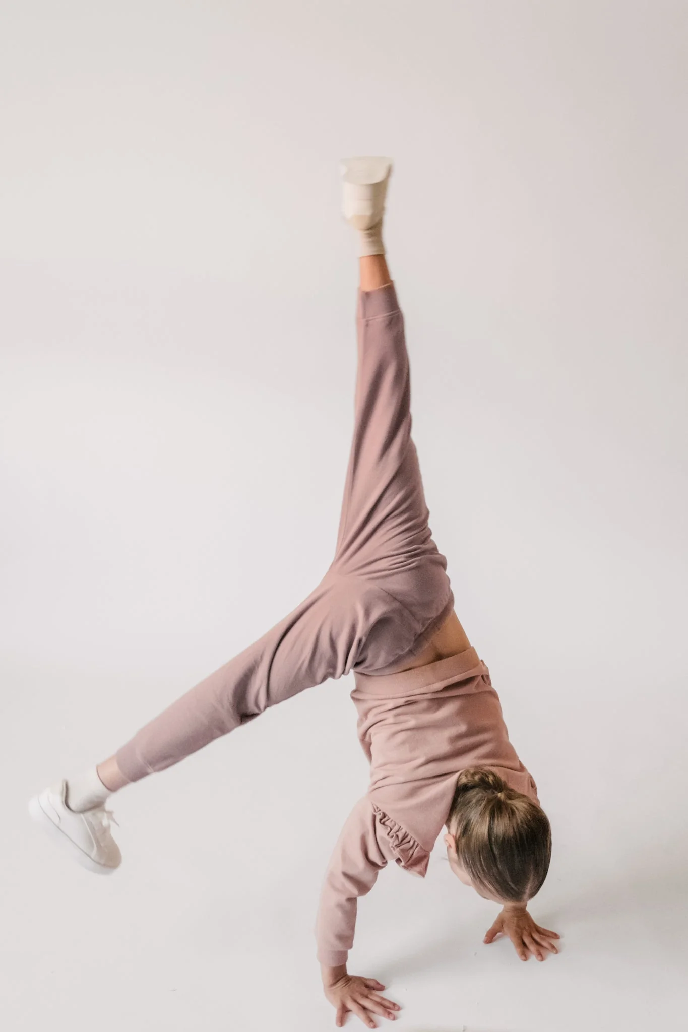 French Terry Kids Jogger - Plum - Image 3