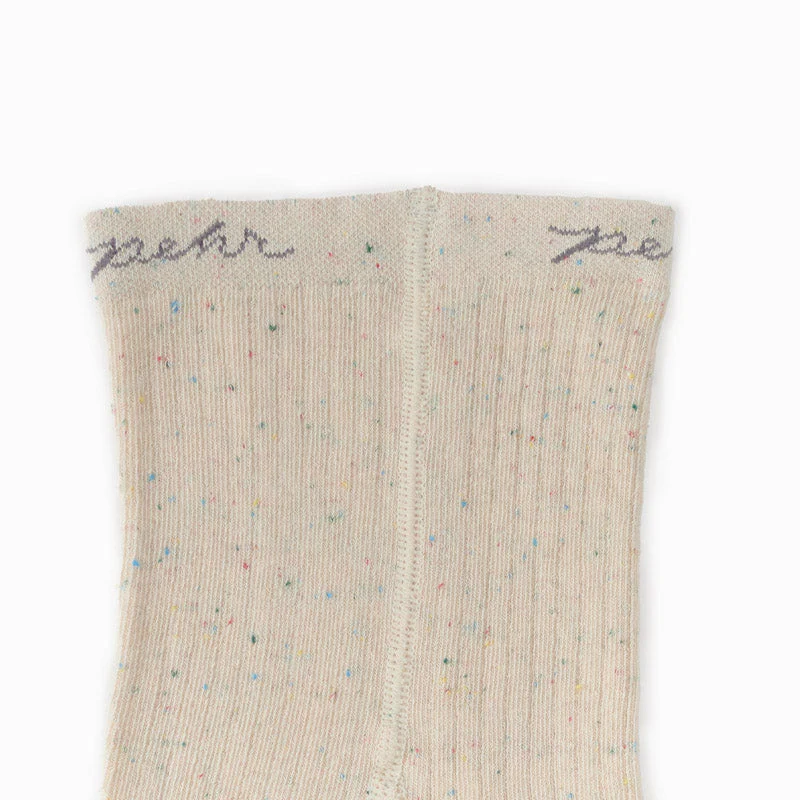 Kids Sprinkle Ribbed Tights - Vanilla - Image 4
