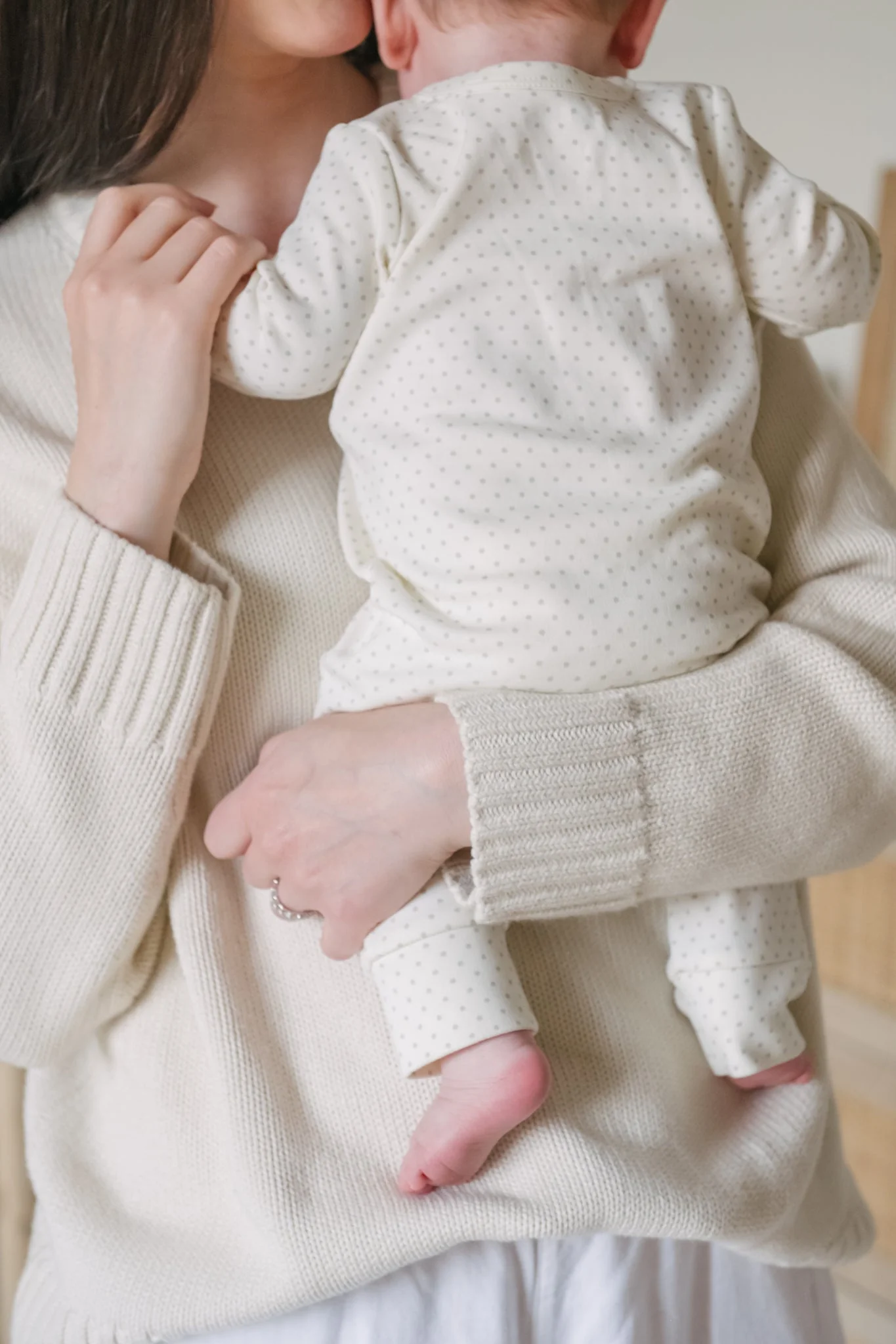 Kimono Romper - Pin Dot Pebble - Image 4