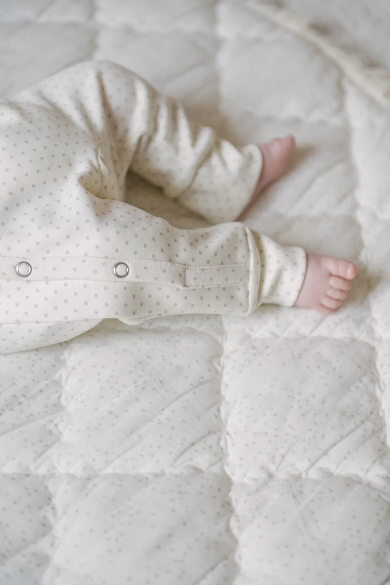 Kimono Romper - Pin Dot Pebble - Image 5