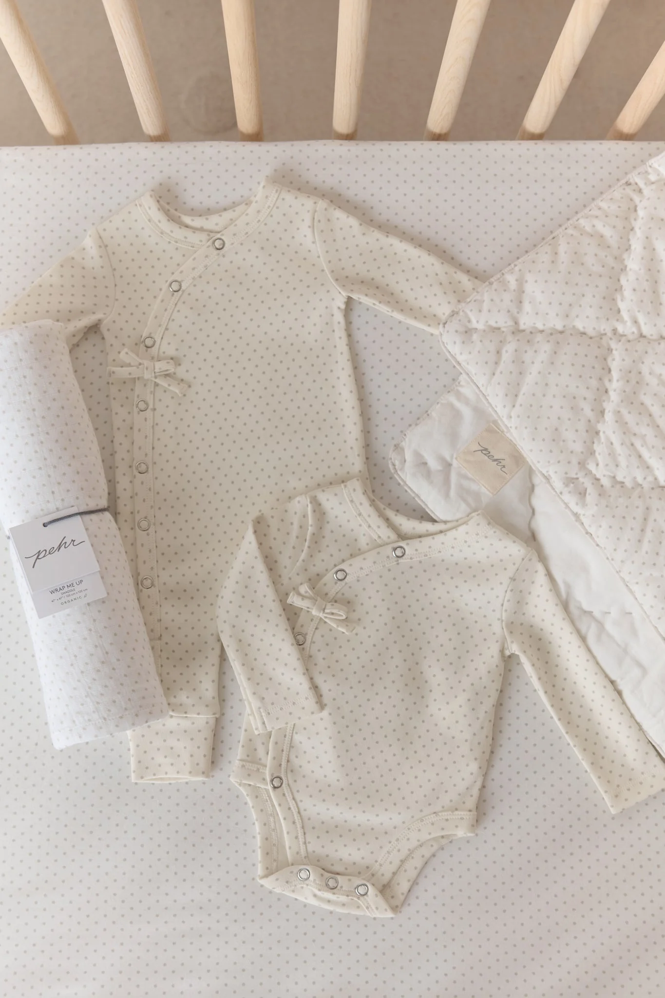 Kimono Romper - Pin Dot Pebble - Image 6