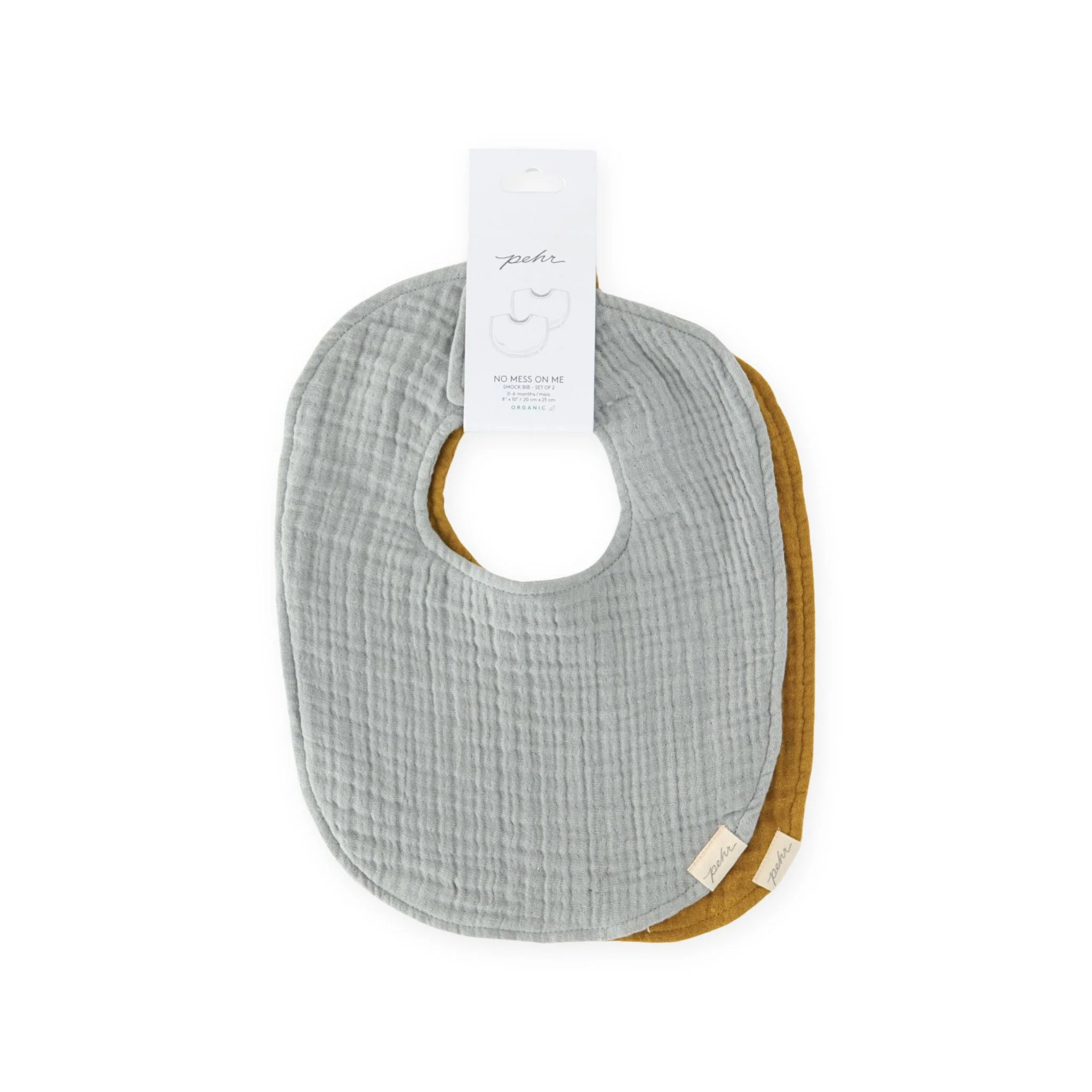 Muslin Bib Set of 2 - Dijon & Puddle - Image 2