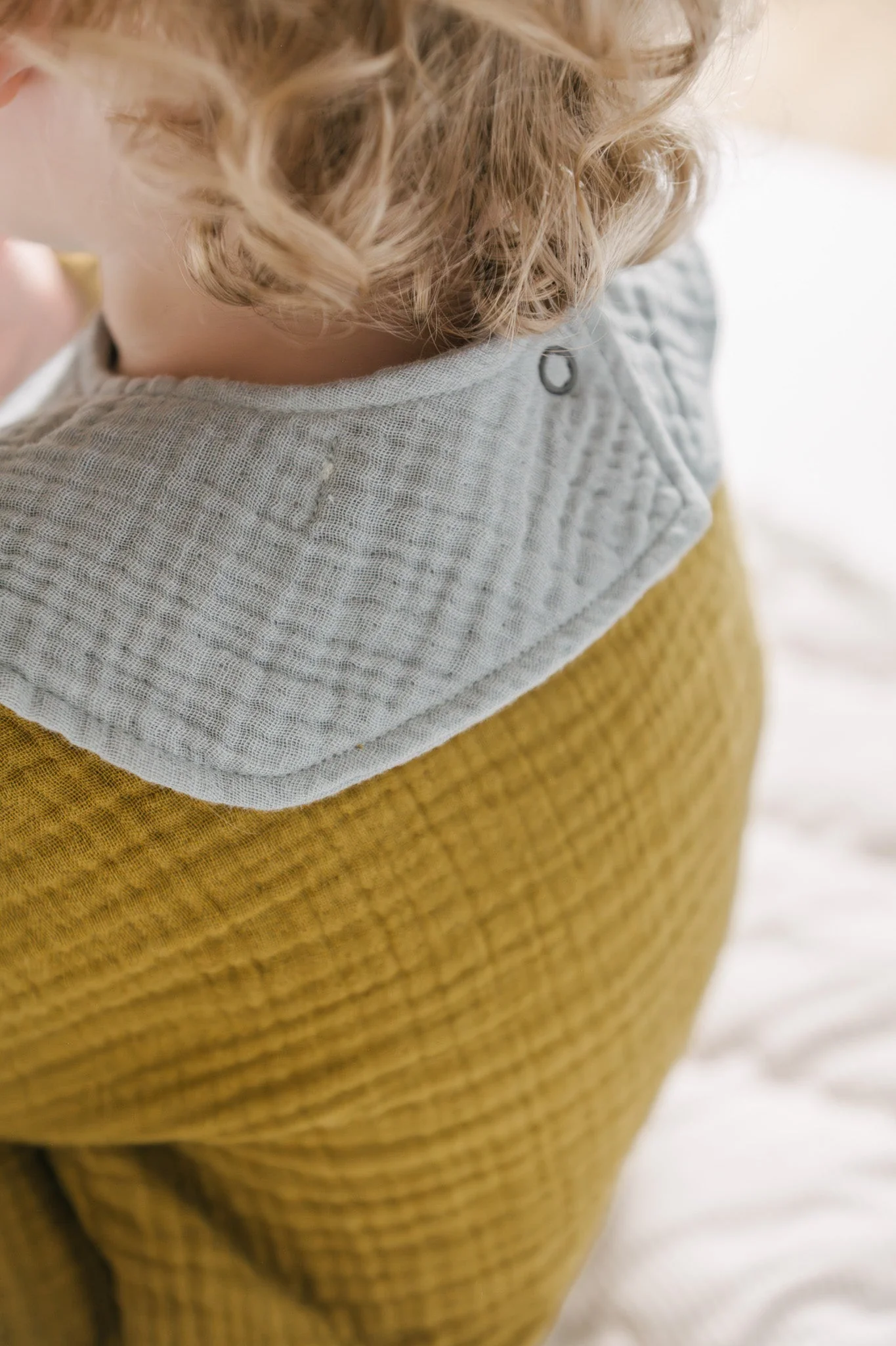 Muslin Bib Set of 2 - Dijon & Puddle - Image 4