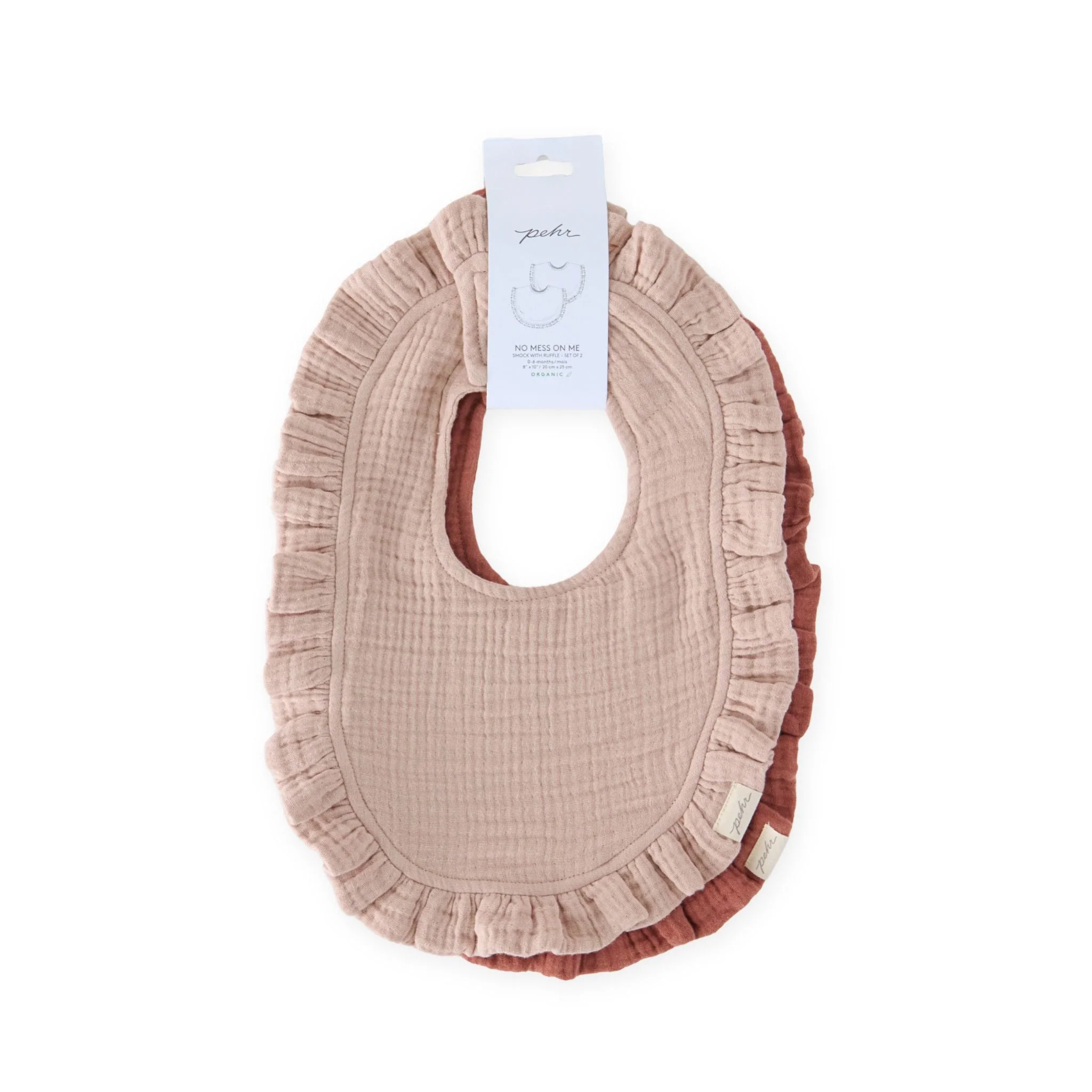 Muslin Ruffle Bib Set of 2 - Fawn & Sienna - Image 2