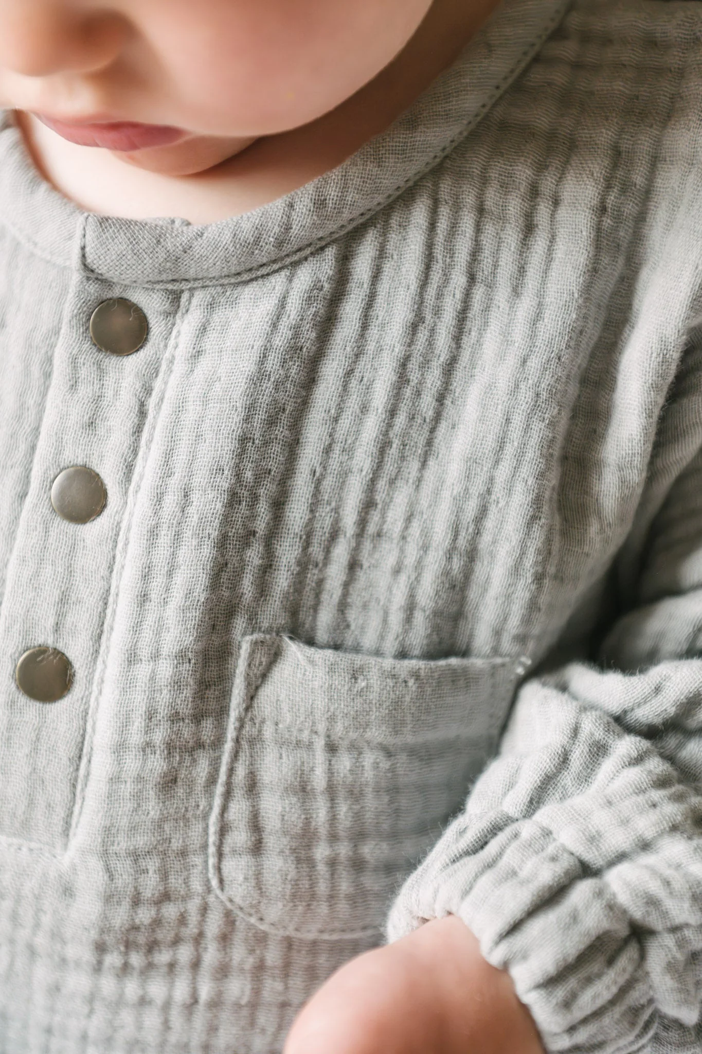 Muslin Long Sleeve Toddler Top - Puddle - Image 3