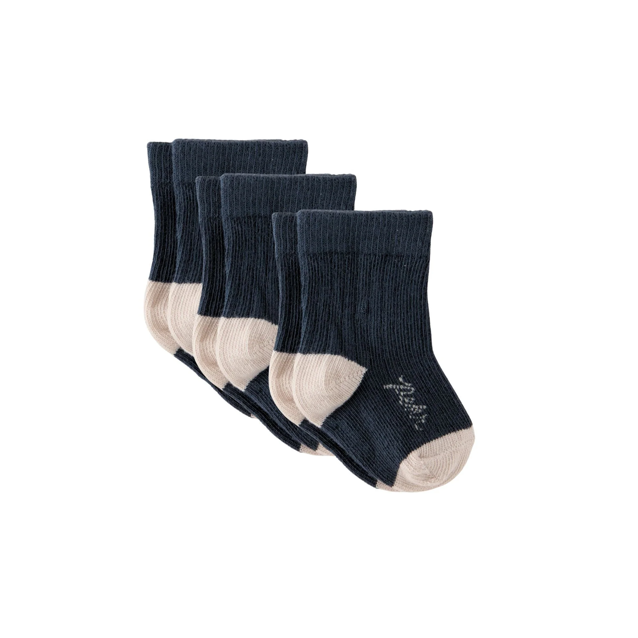 Newborn Crew Socks 3 Pack - Ink