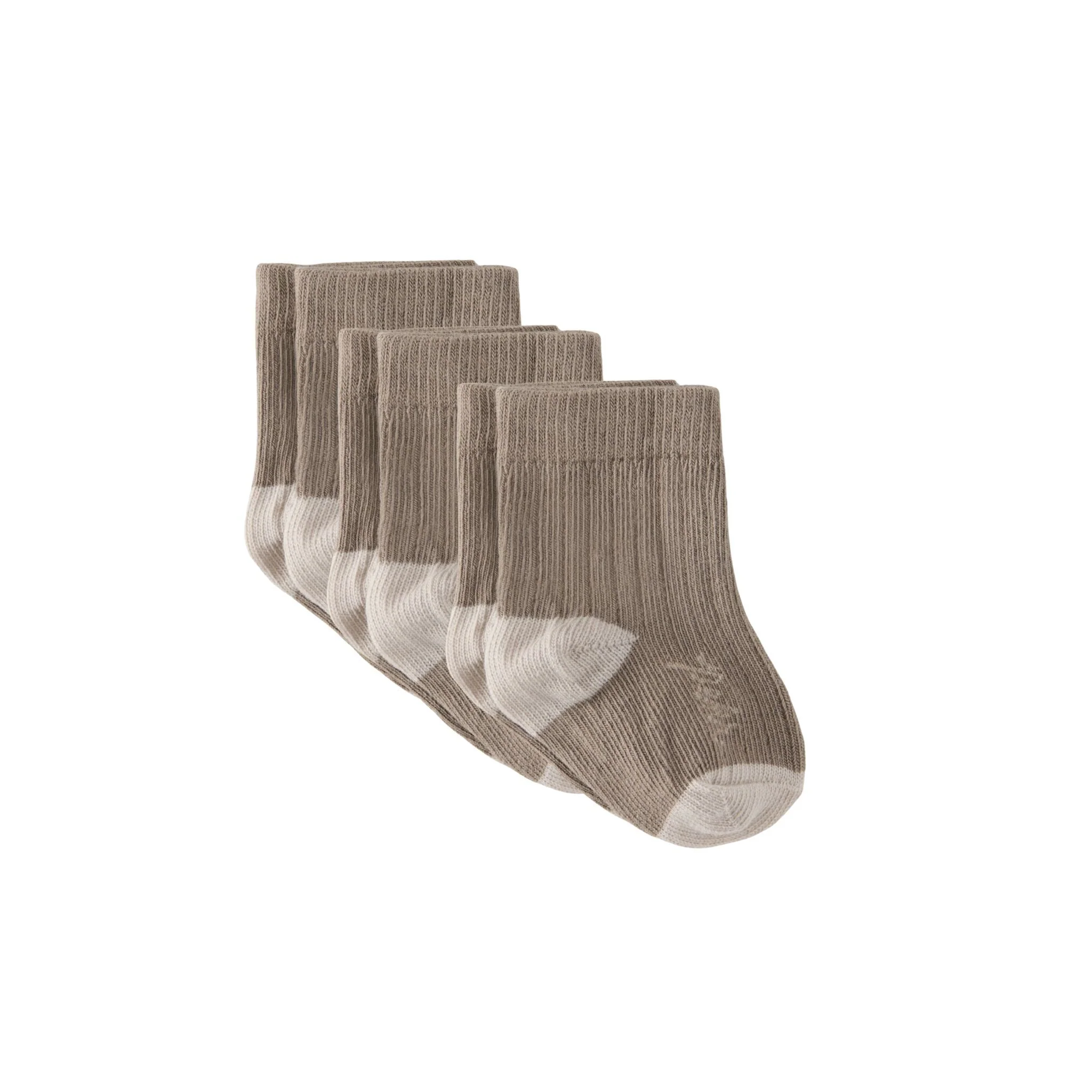 Newborn Crew Socks 3 Pack - Mushroom
