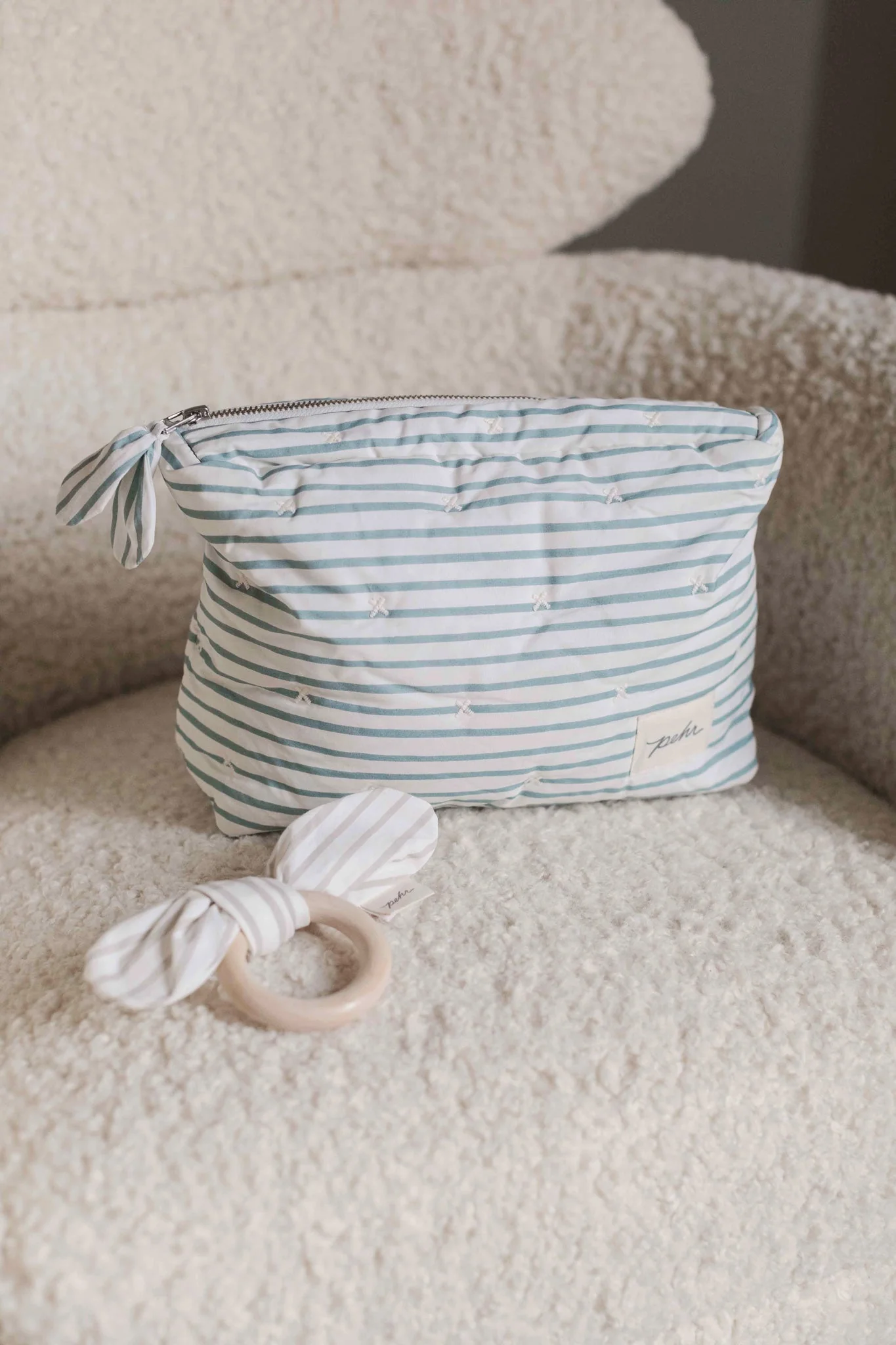 On The Go Pouch - Stripes Away Deep Sea - Image 2
