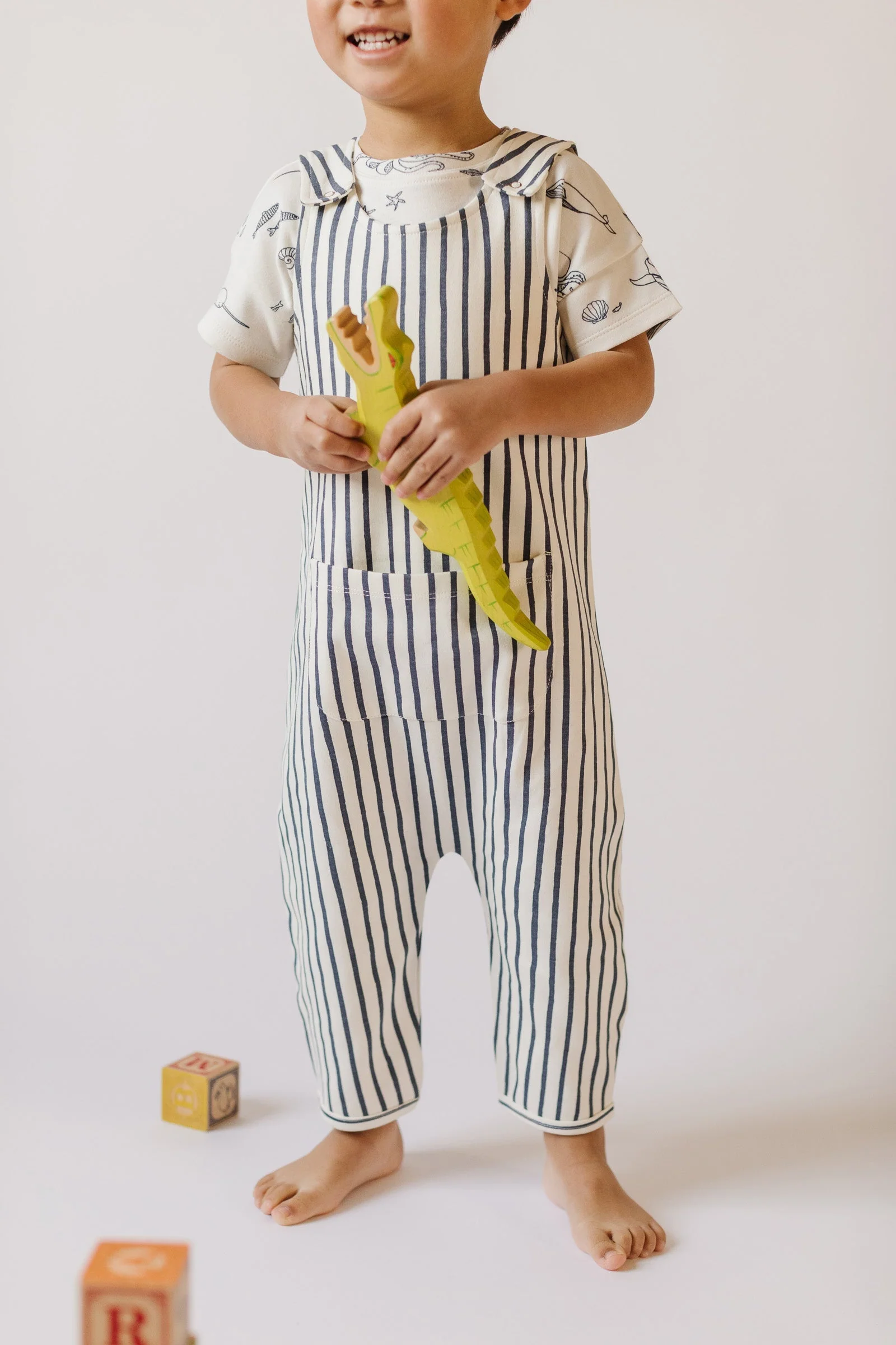 Overall - Stripes Away Ink Blue - Image 3