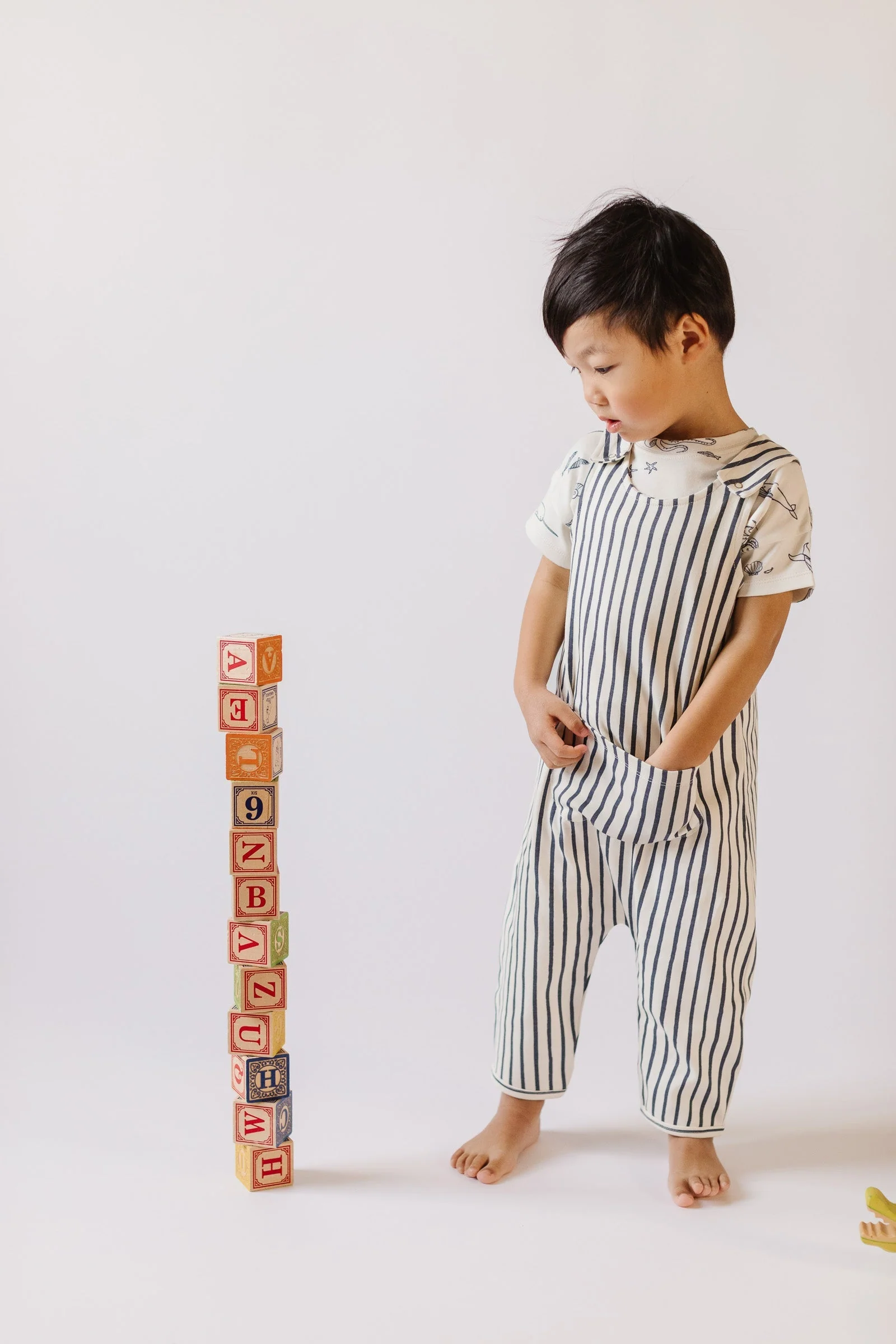 Overall - Stripes Away Ink Blue - Image 5