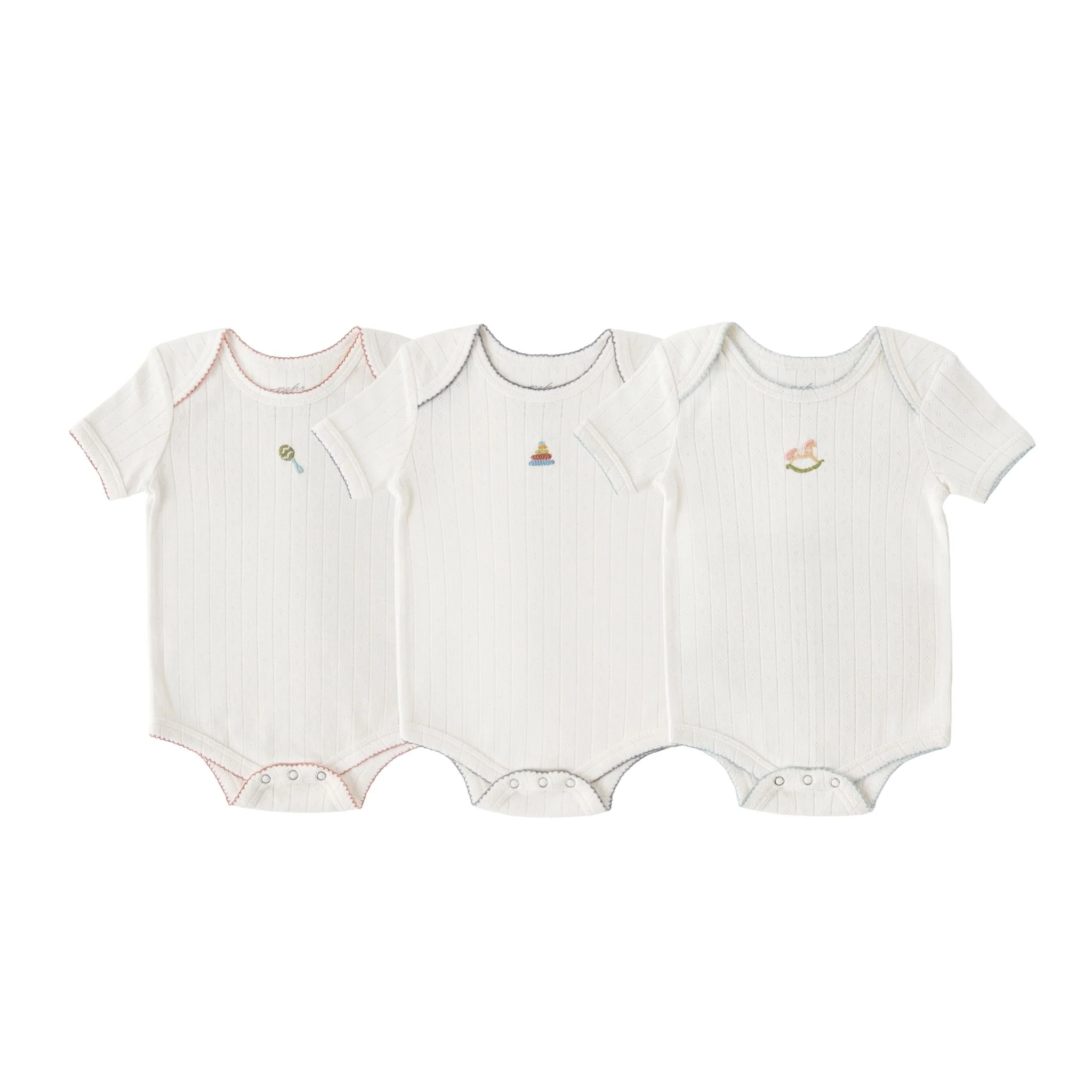 Petit Pehr Pointelle One-Piece 3-Pack - Playtime