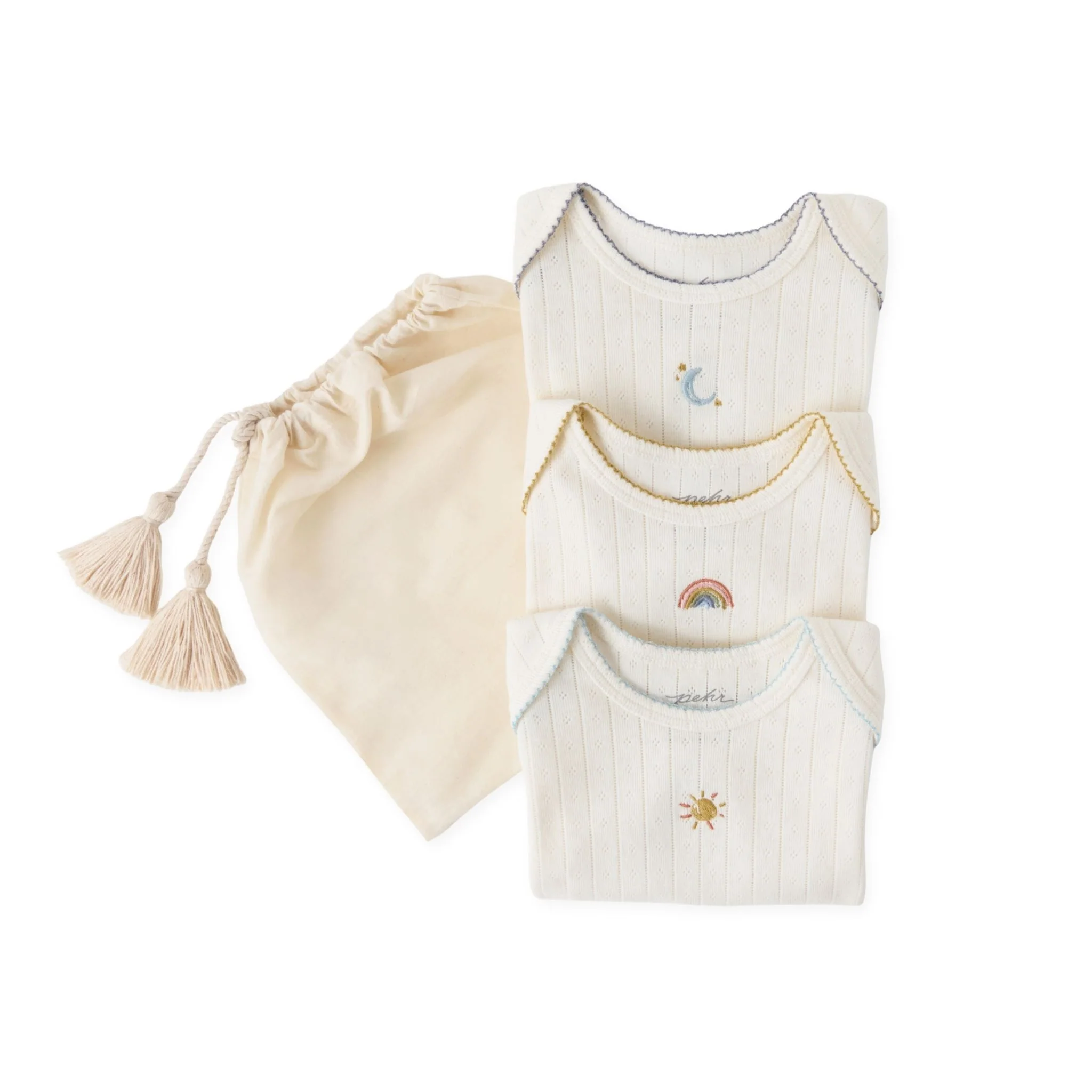 Petit Pehr Pointelle One-Piece 3-Pack - Skies - Image 10