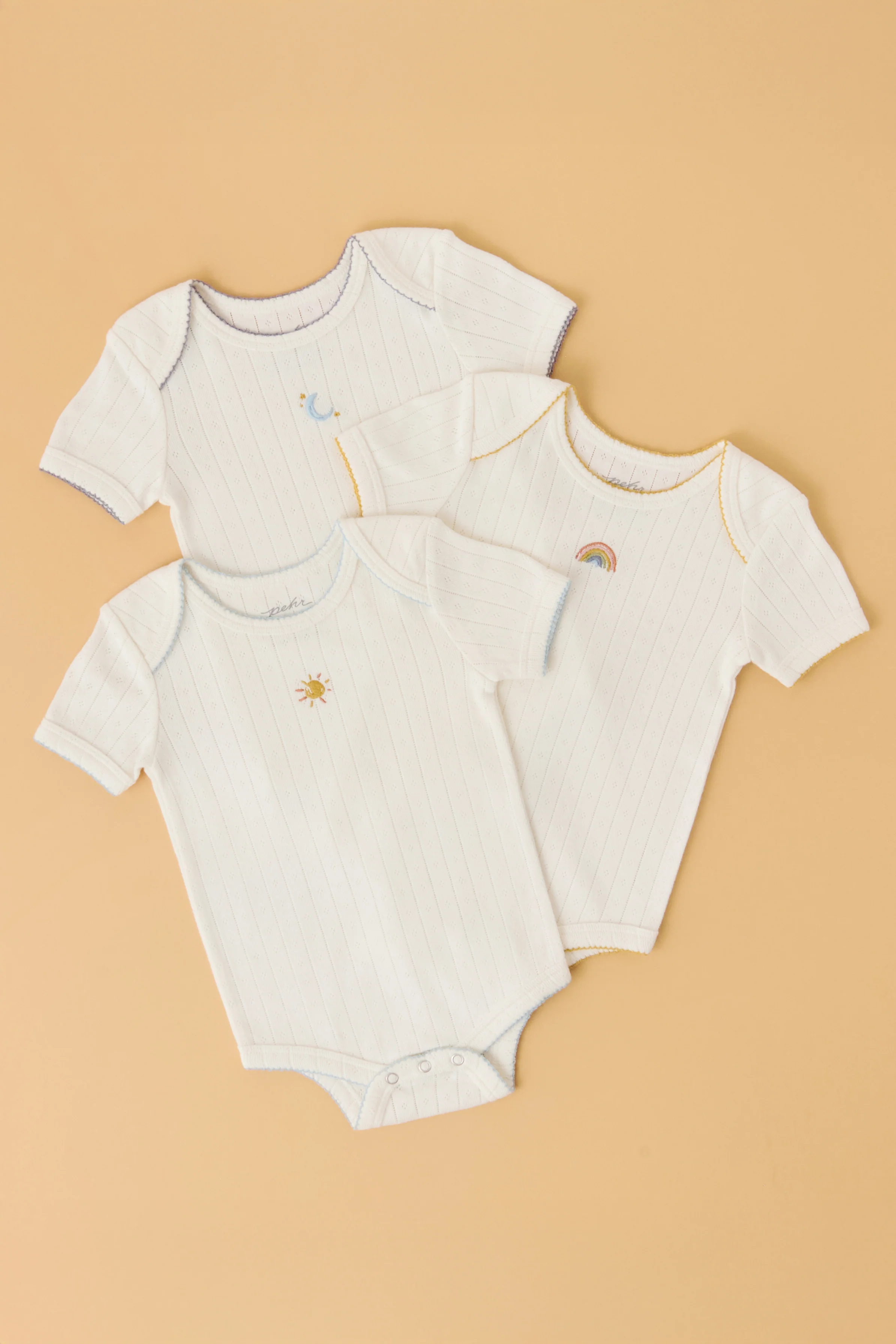 Petit Pehr Pointelle One-Piece 3-Pack - Skies - Image 2