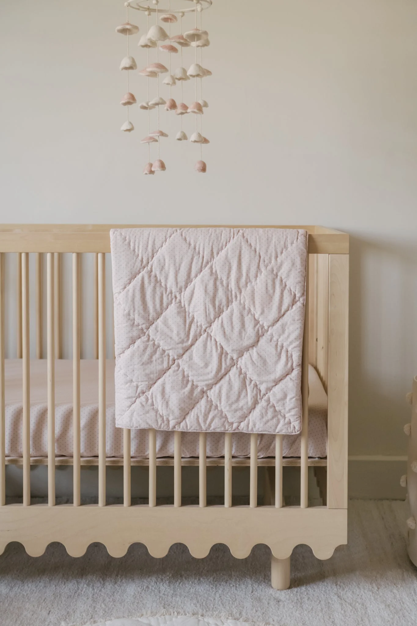 Pin Dot Crib Sheet - Pin Dot Peony - Image 4