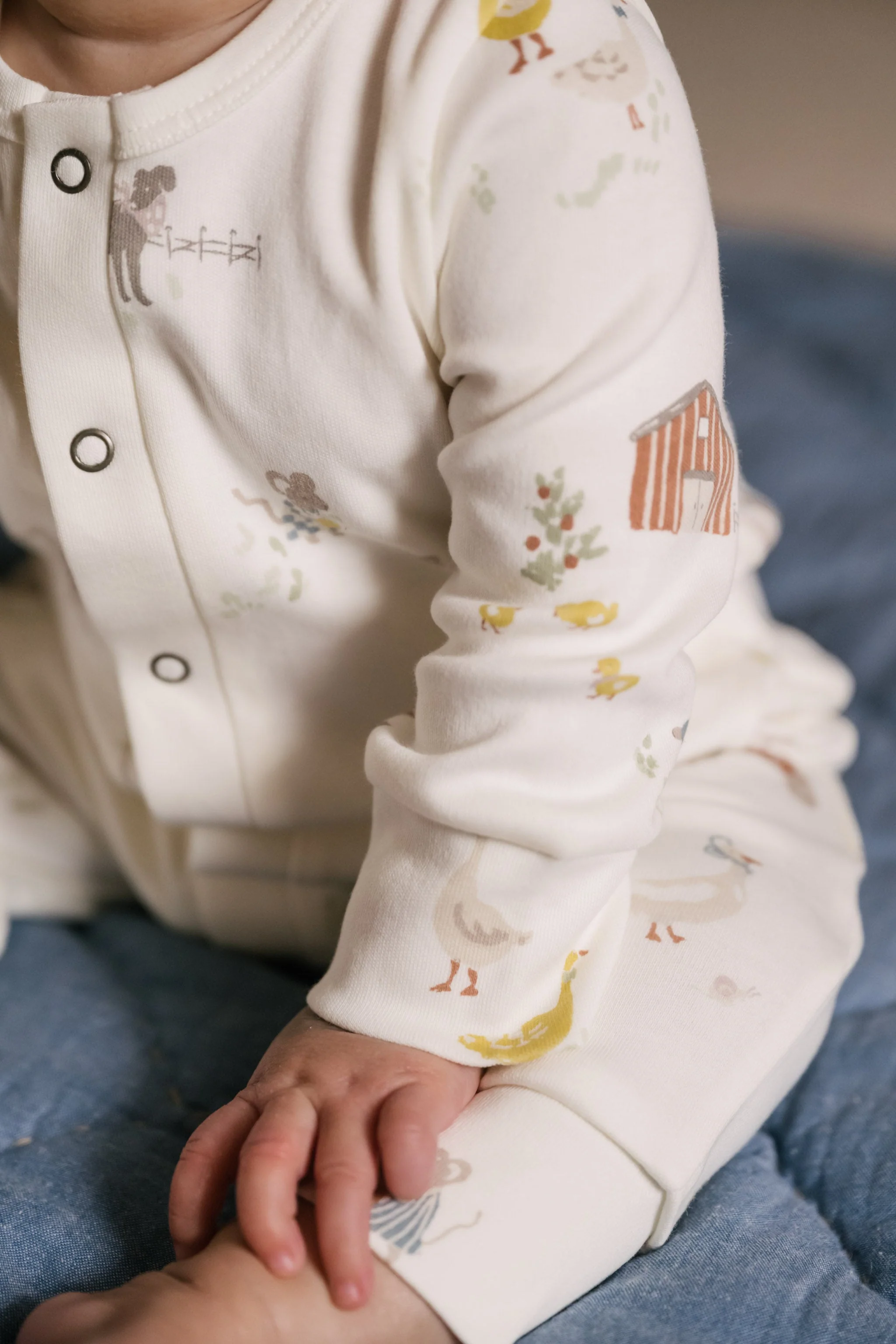 Placket Romper - On the Farm - Image 2