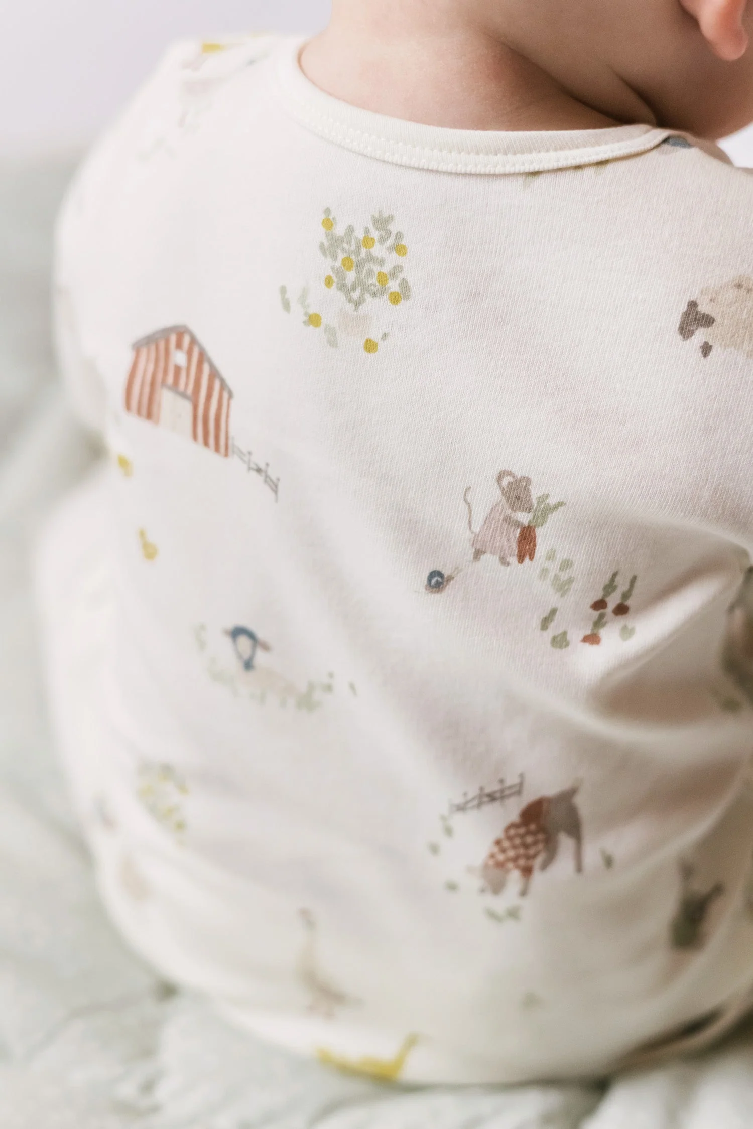 Placket Romper - On the Farm - Image 3