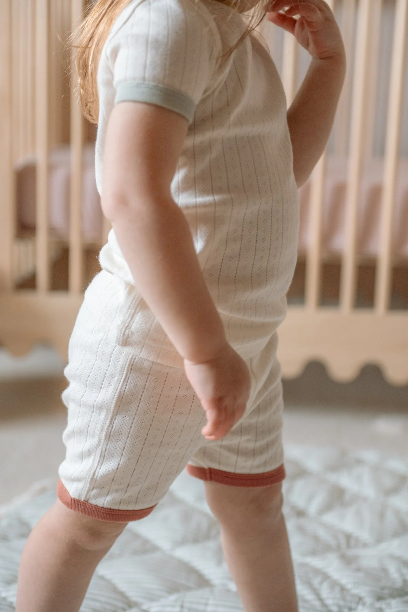 Pointelle Short Sleeve Pajama - Rainbow - Image 4