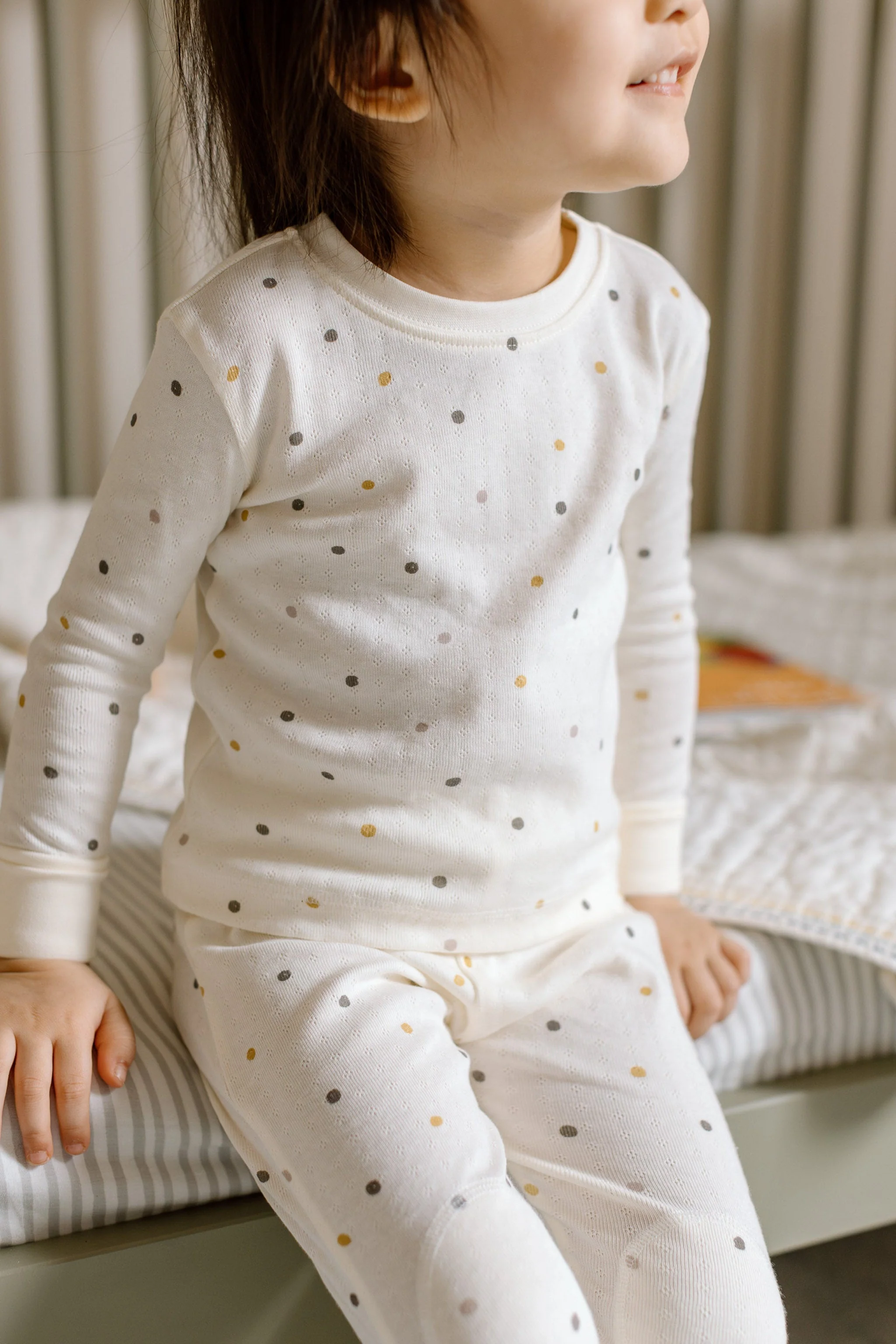 Pointelle Toddler Pajama - Polka Dotty - Image 2