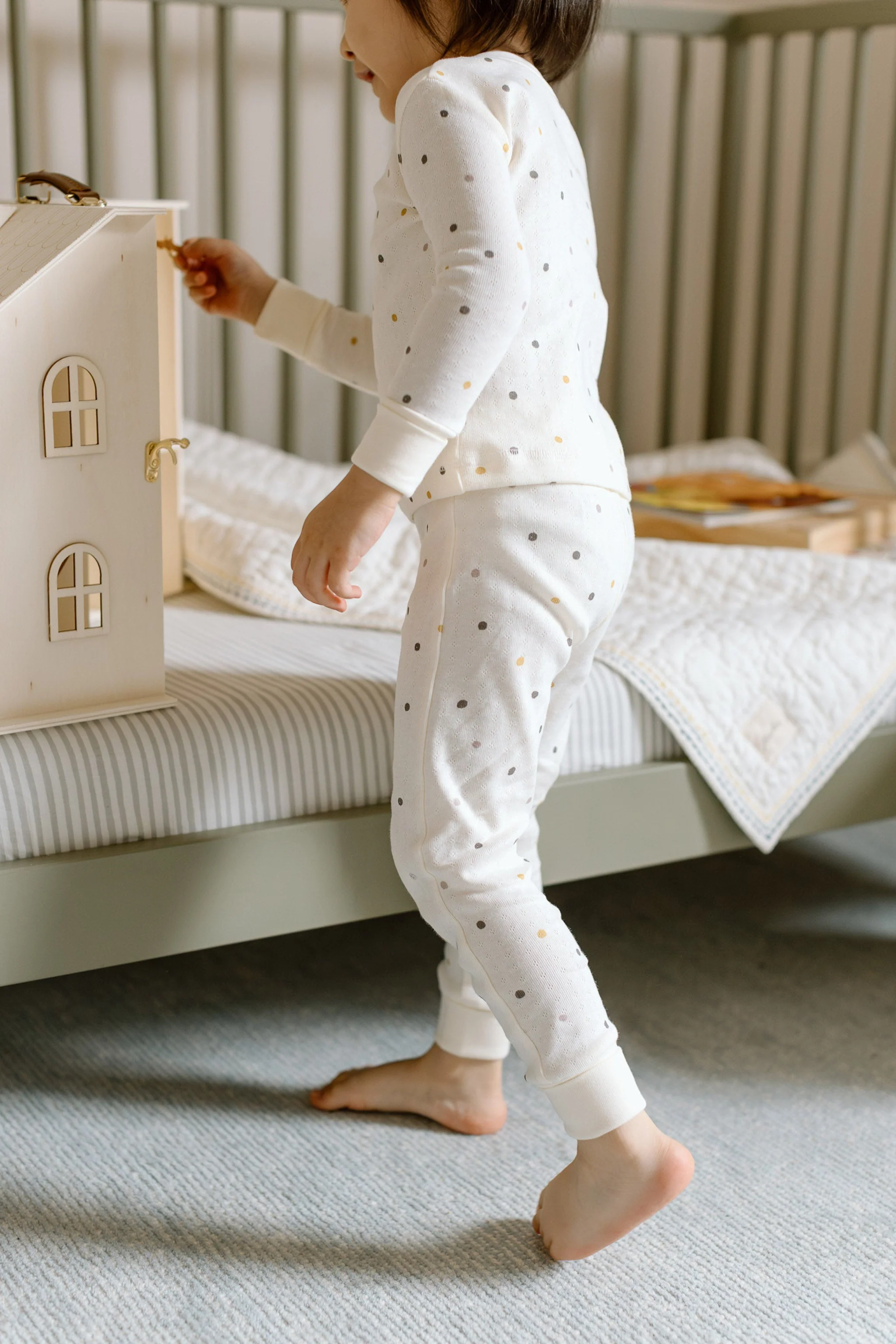 Pointelle Toddler Pajama - Polka Dotty - Image 5