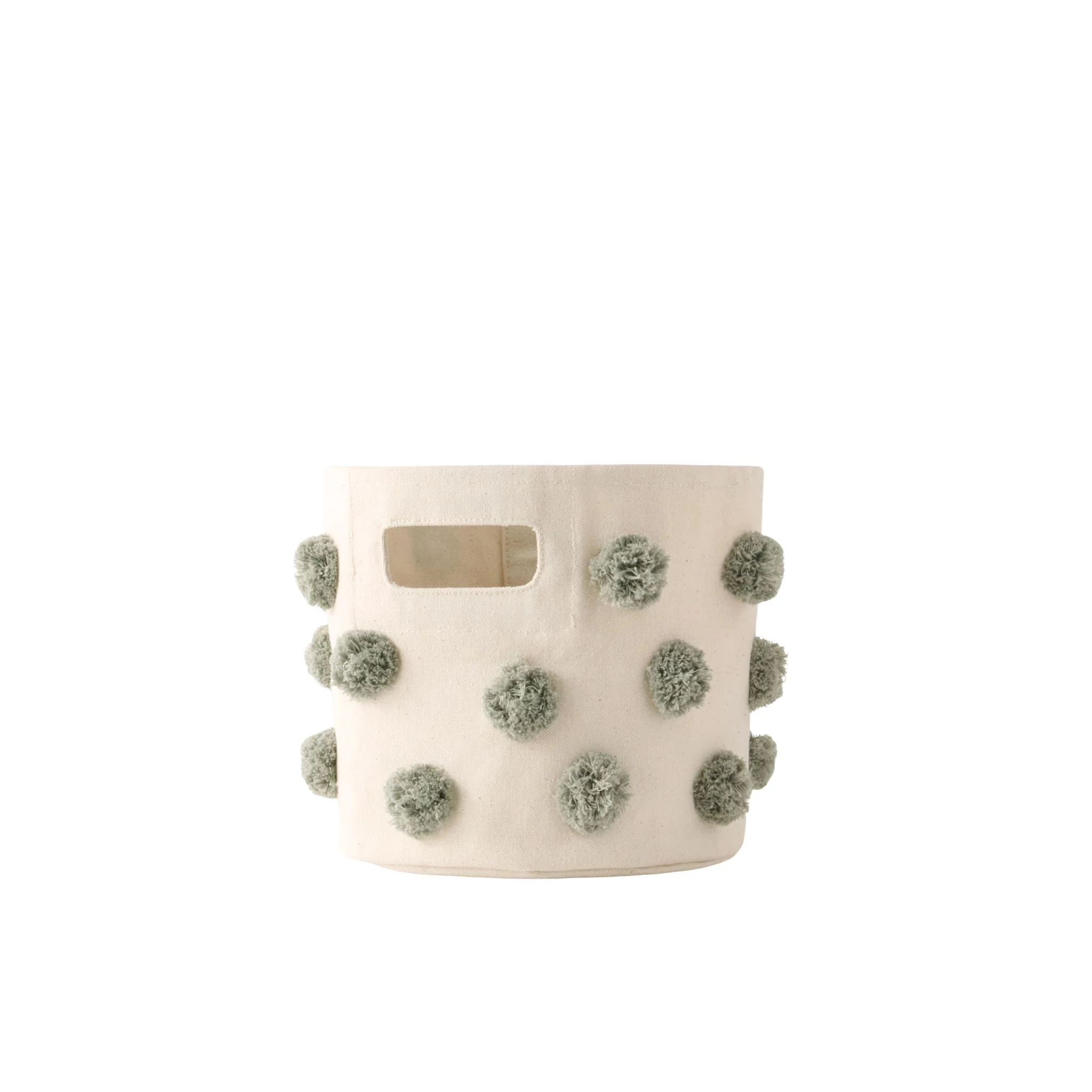 Pom Pom Basket Mini - Sage