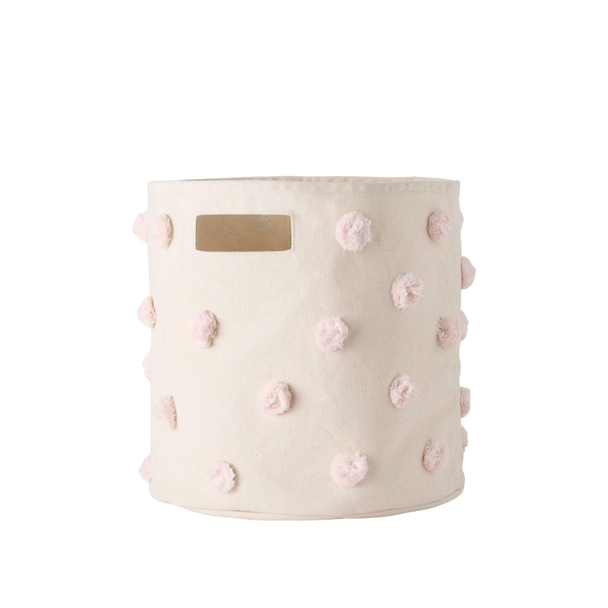 Pom Pom Basket Bin - Blush