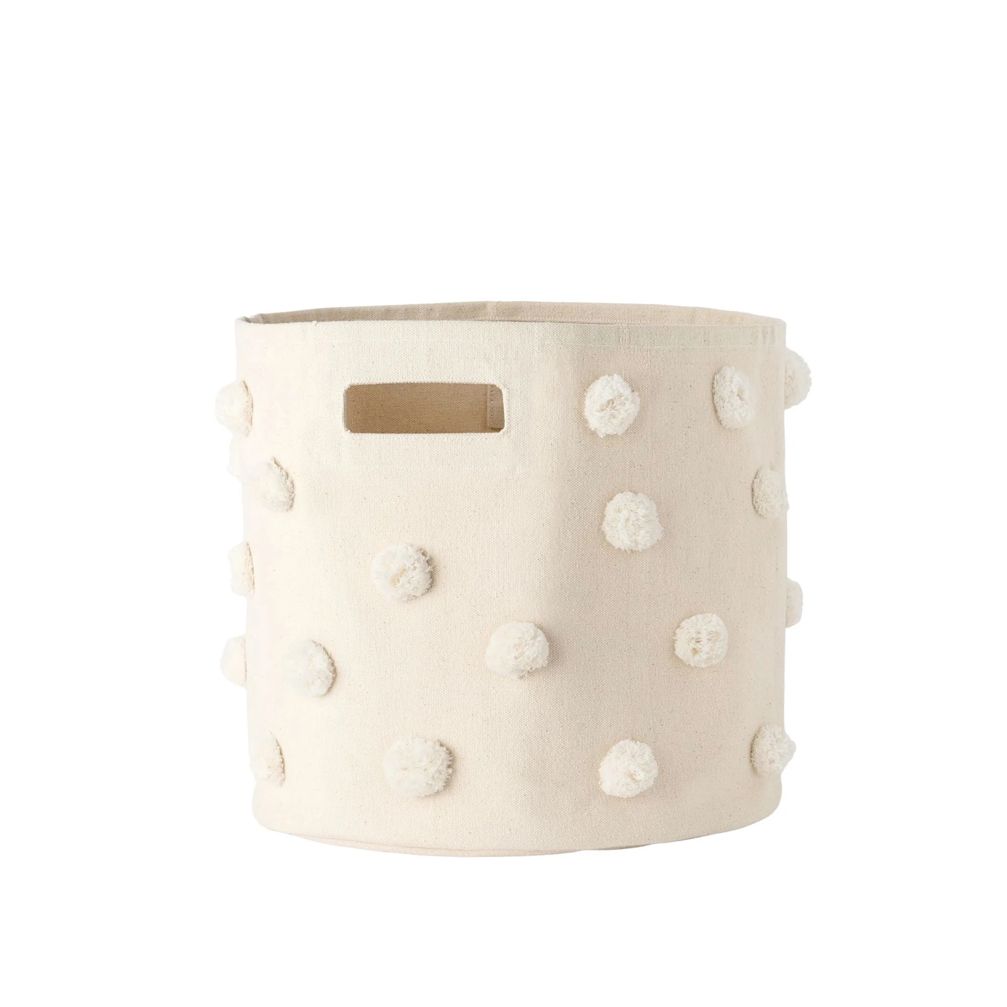 Pom Pom Basket Bin - Natural