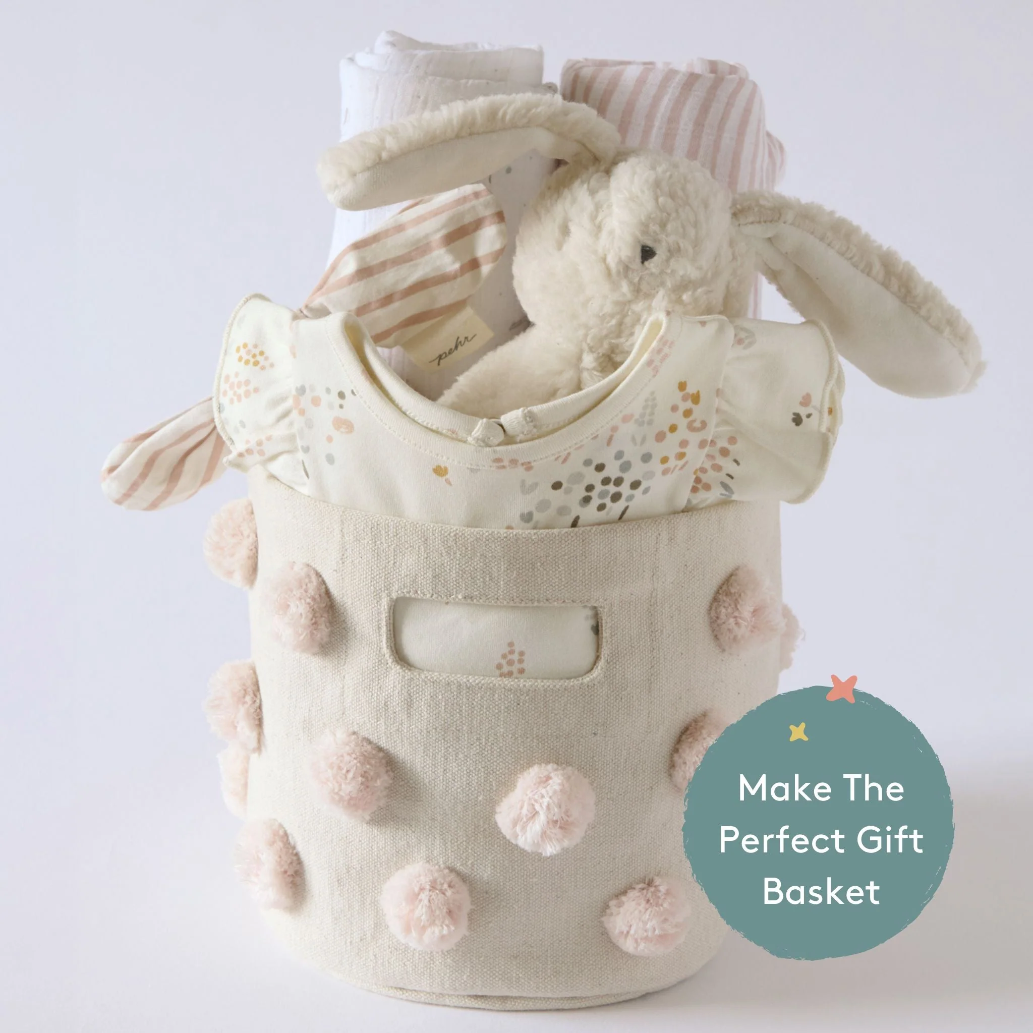 Pom Pom Basket Mini - Blush - Image 5
