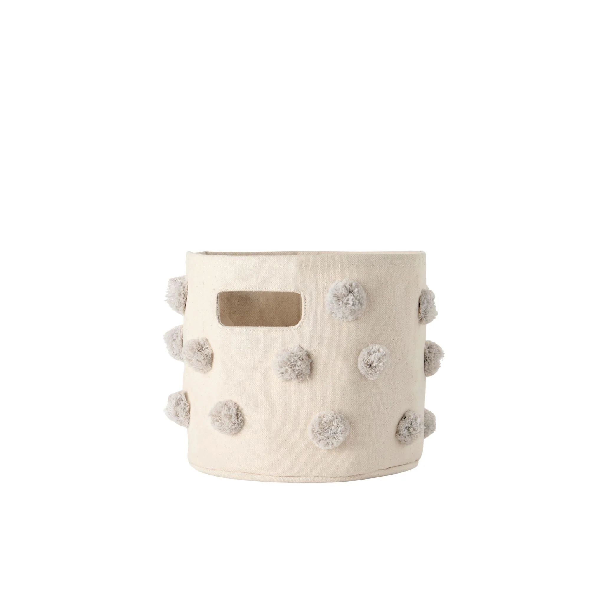 Pom Pom Basket Mini - Grey