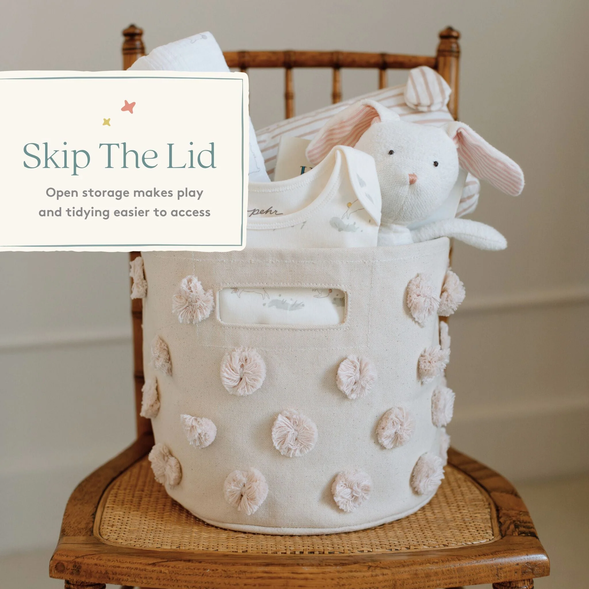 Pom Pom Basket Pint - Blush - Image 4