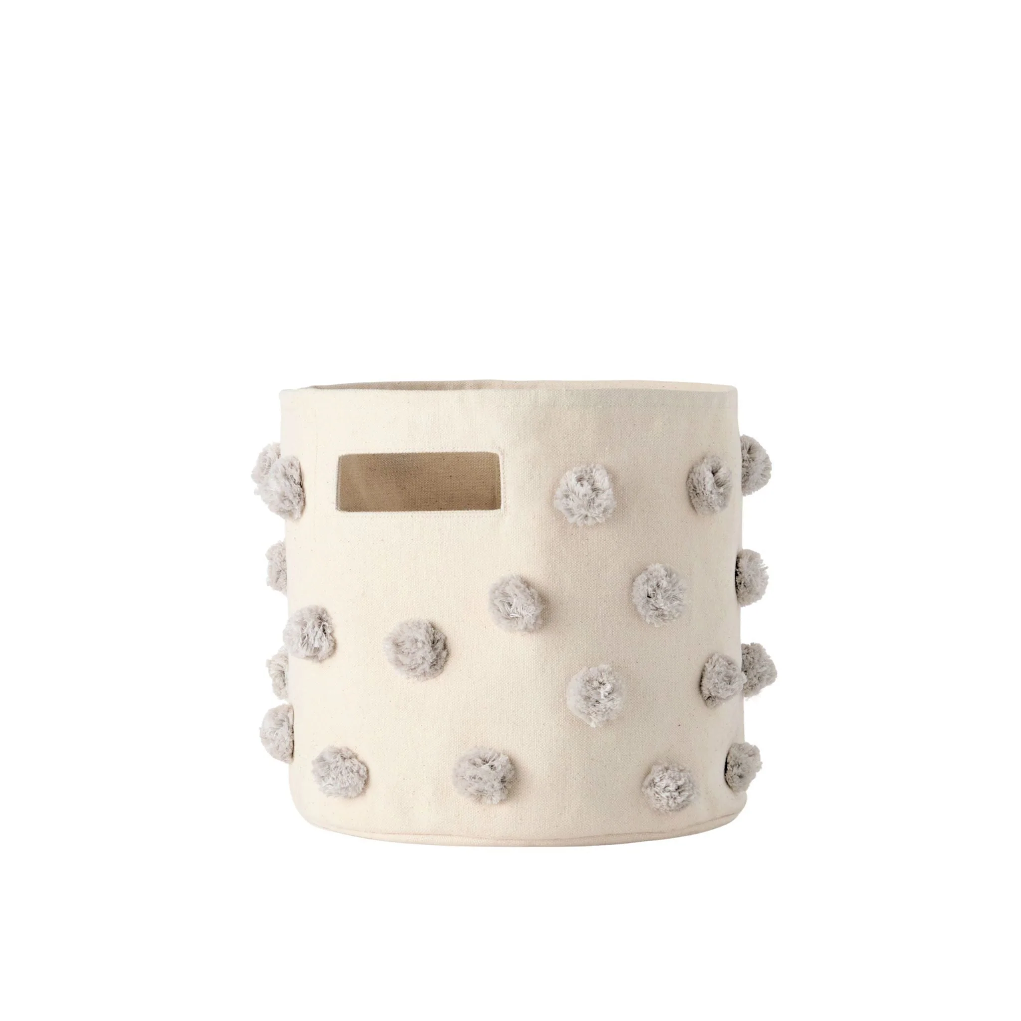 Pom Pom Basket Pint - Grey
