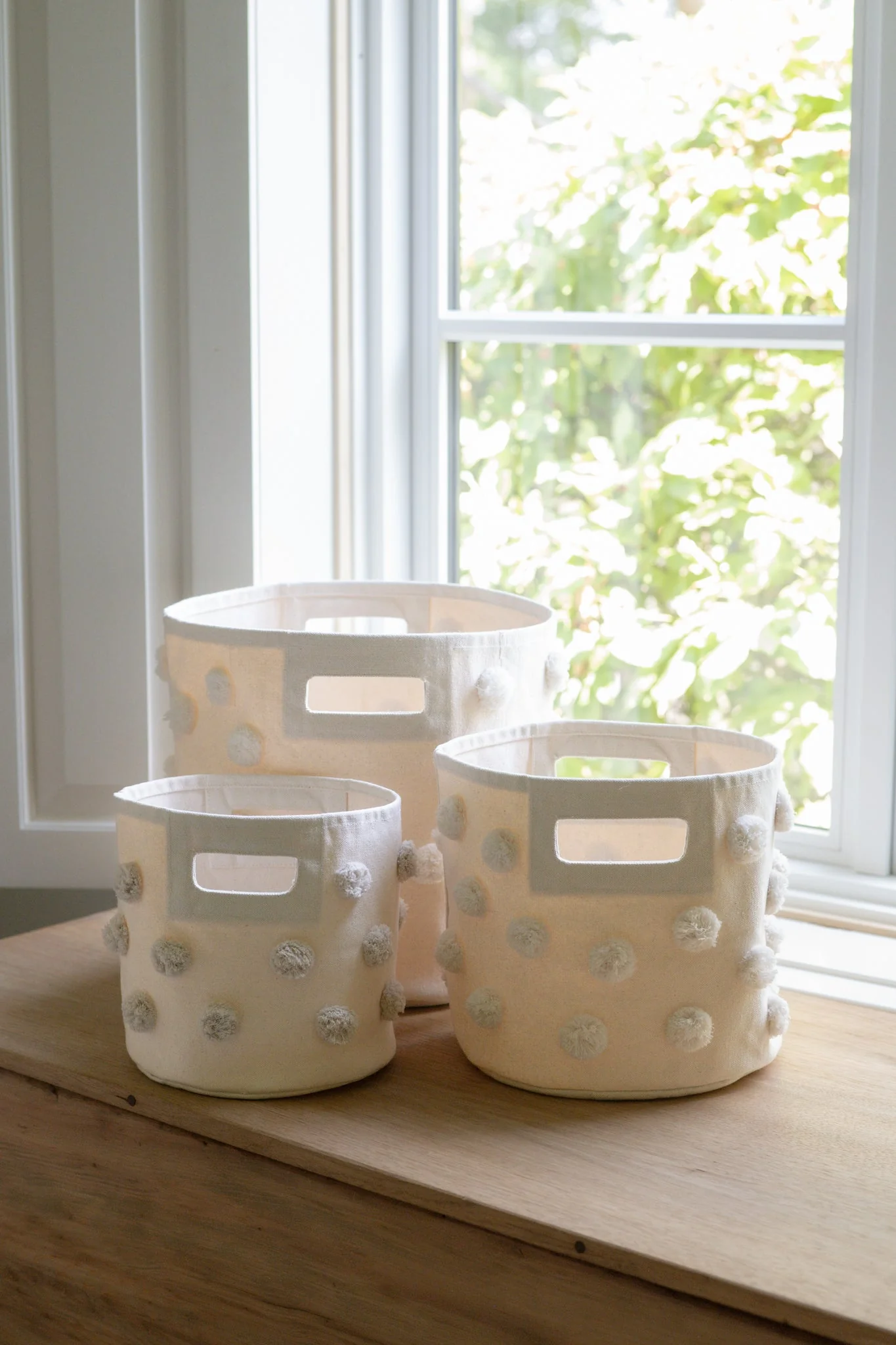 Pom Pom Basket Pint - Natural - Image 2