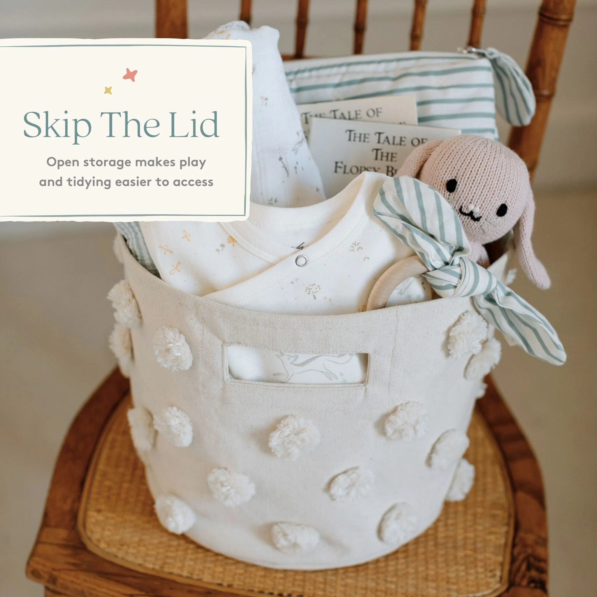 Pom Pom Basket Pint - Natural - Image 7