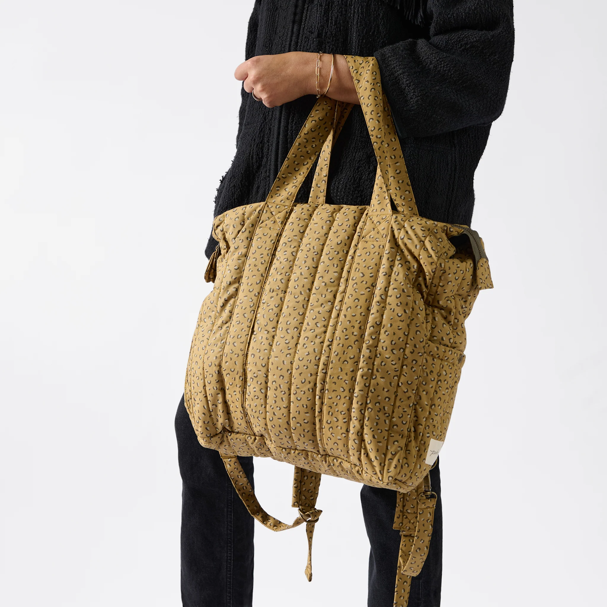 Printed Convertible Diaper Bag - Spotted - Image 6
