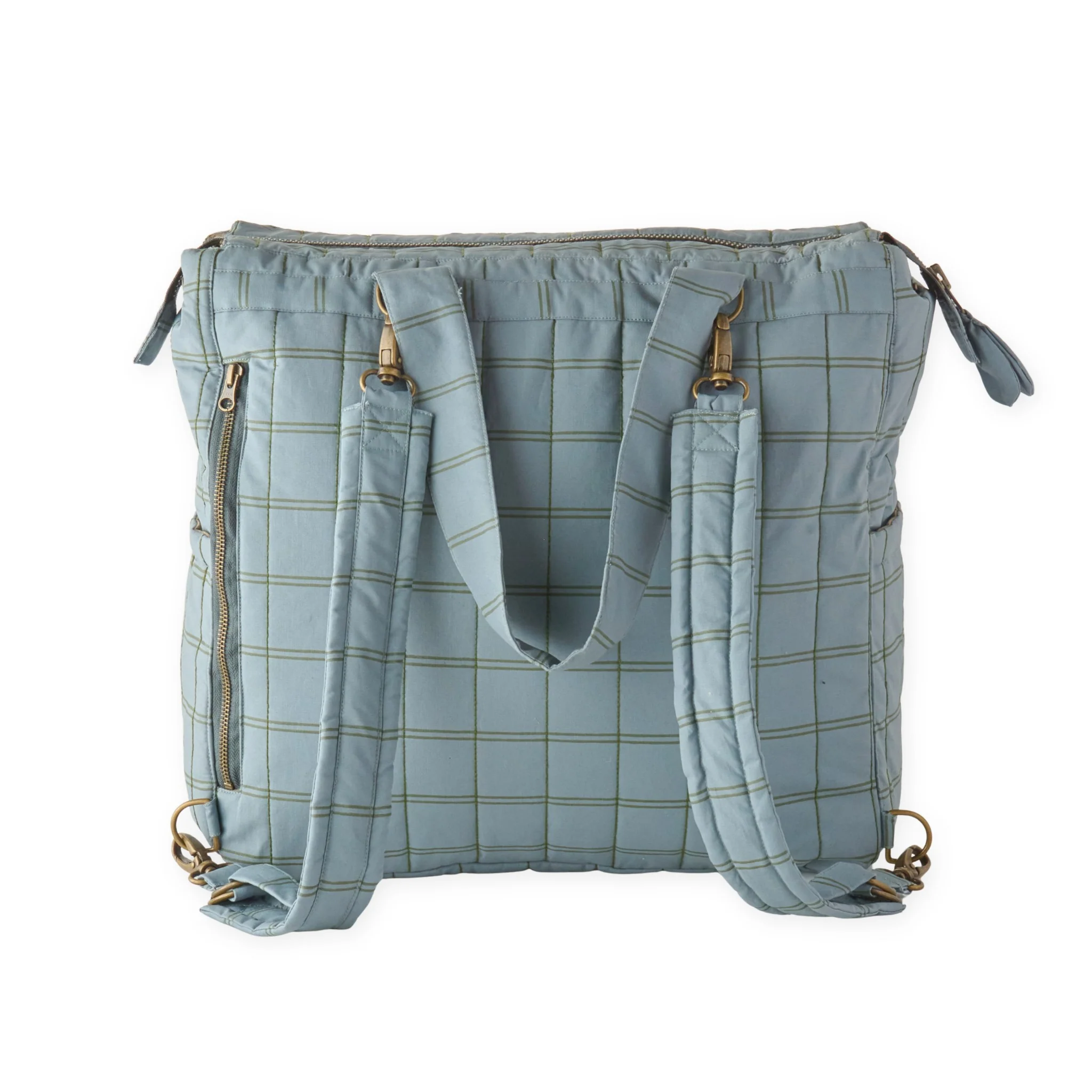 Printed Convertible Diaper Bag - Windowpane - Image 2