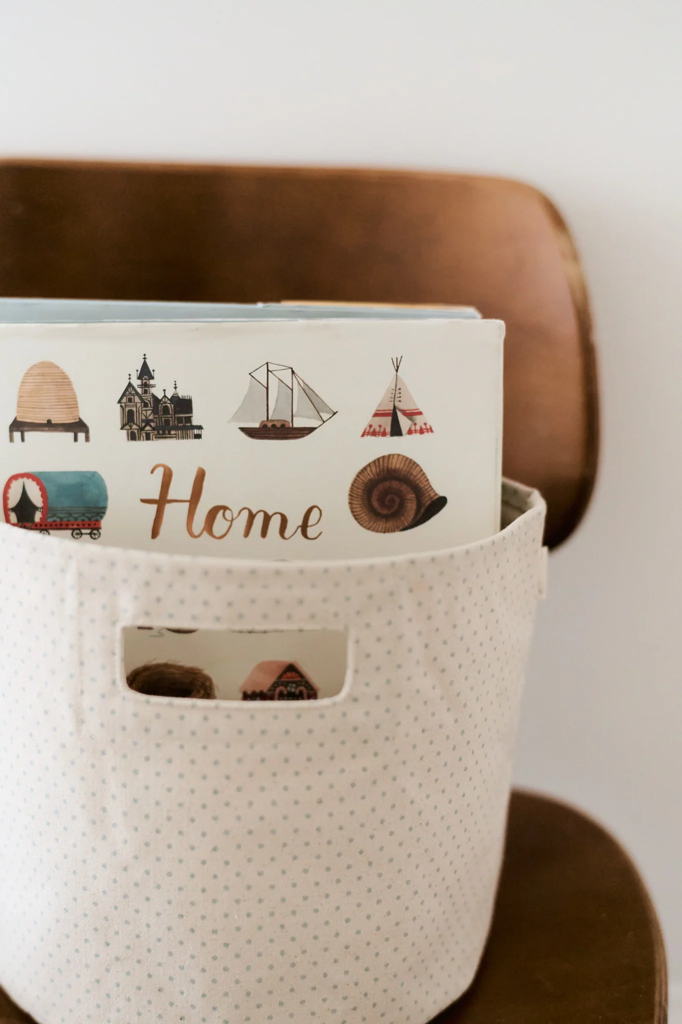 Printed Basket Mini - Pin Dot Sea - Image 2