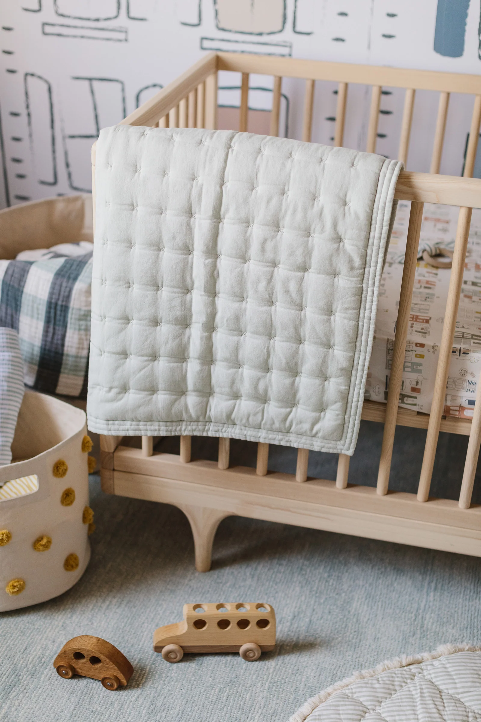 Quilted Chambray Blanket - Rush Hour - Image 7