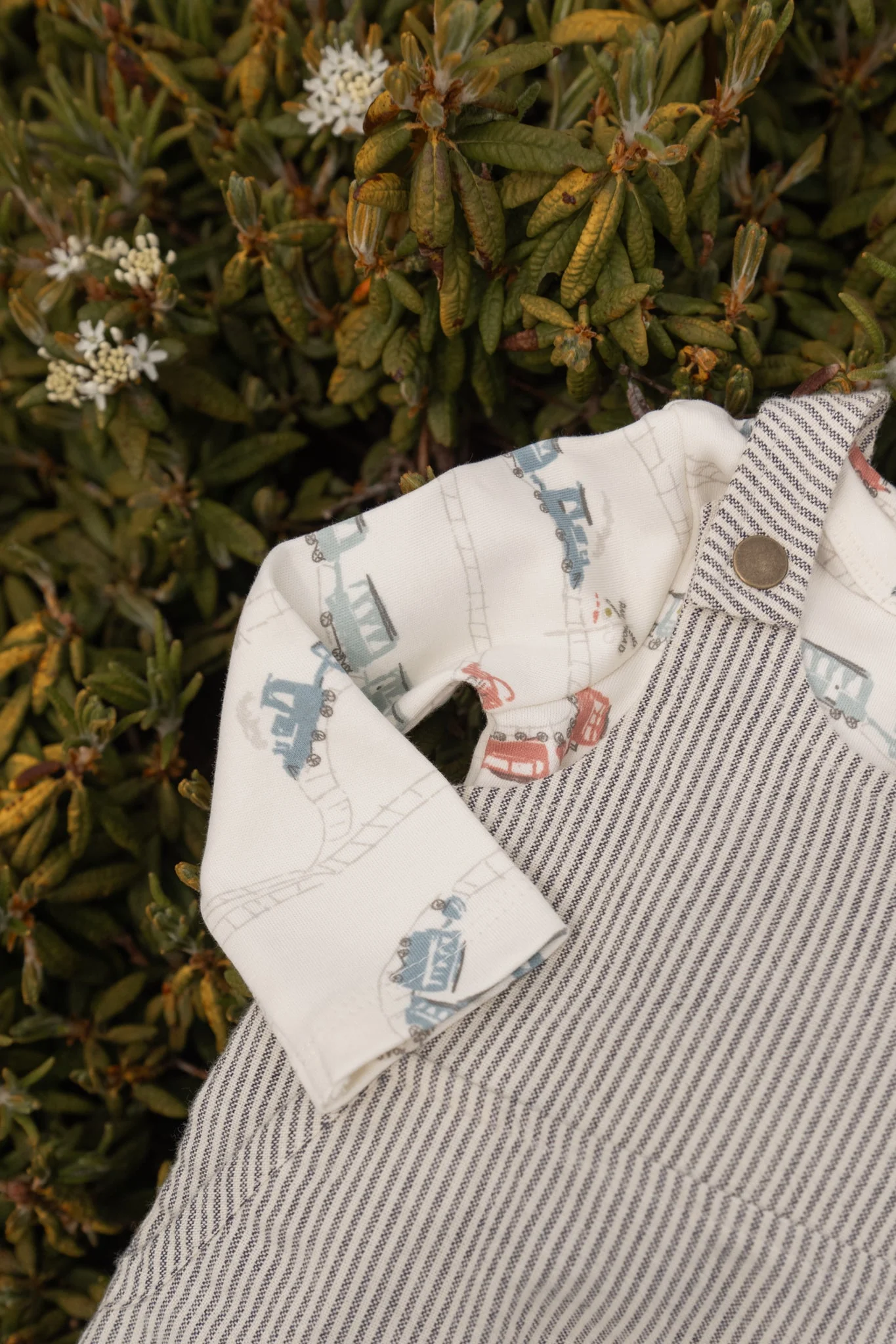 Railroad Baby Overall - Railroad Stripe - Image 3