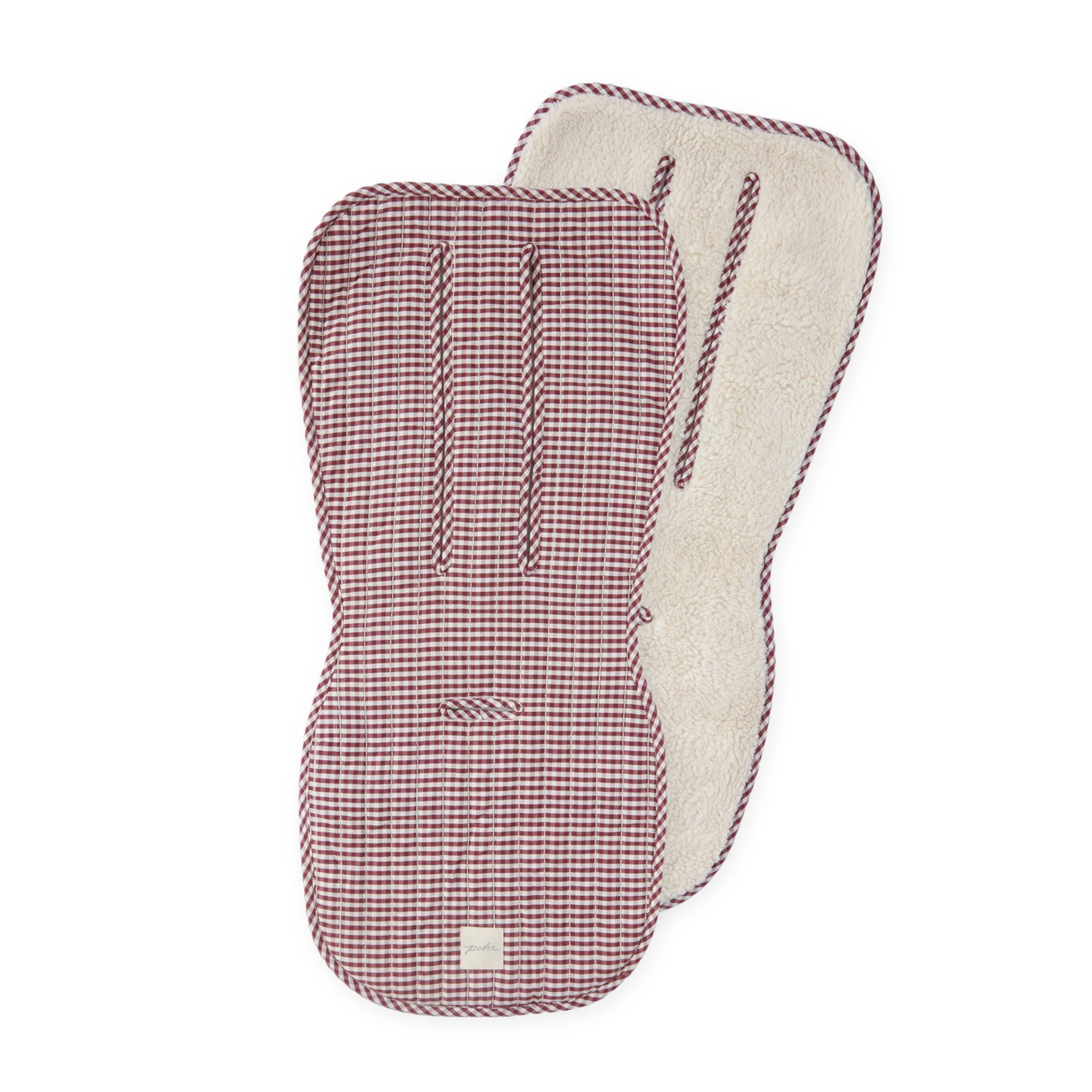 Reversible Stroller Insert - Gingham Mulberry/Sherpa