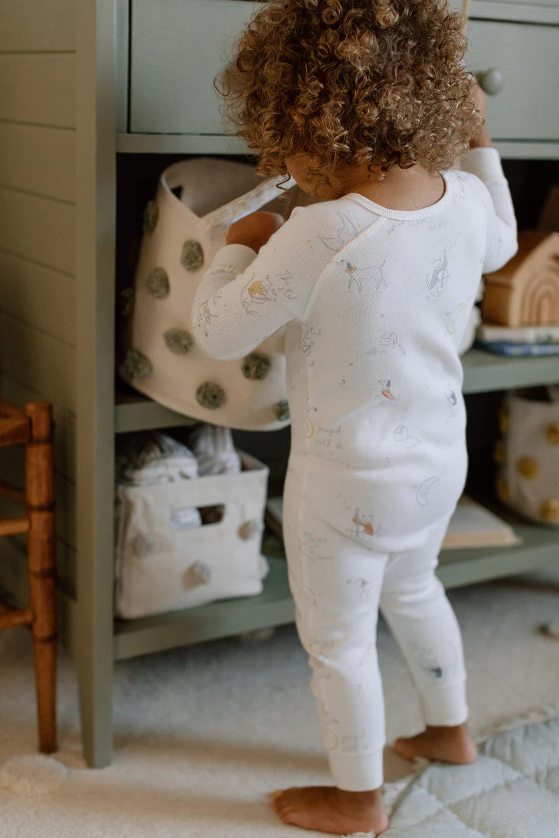 Ribbed Baby Footless Sleeper - Over the Moon - Image 5
