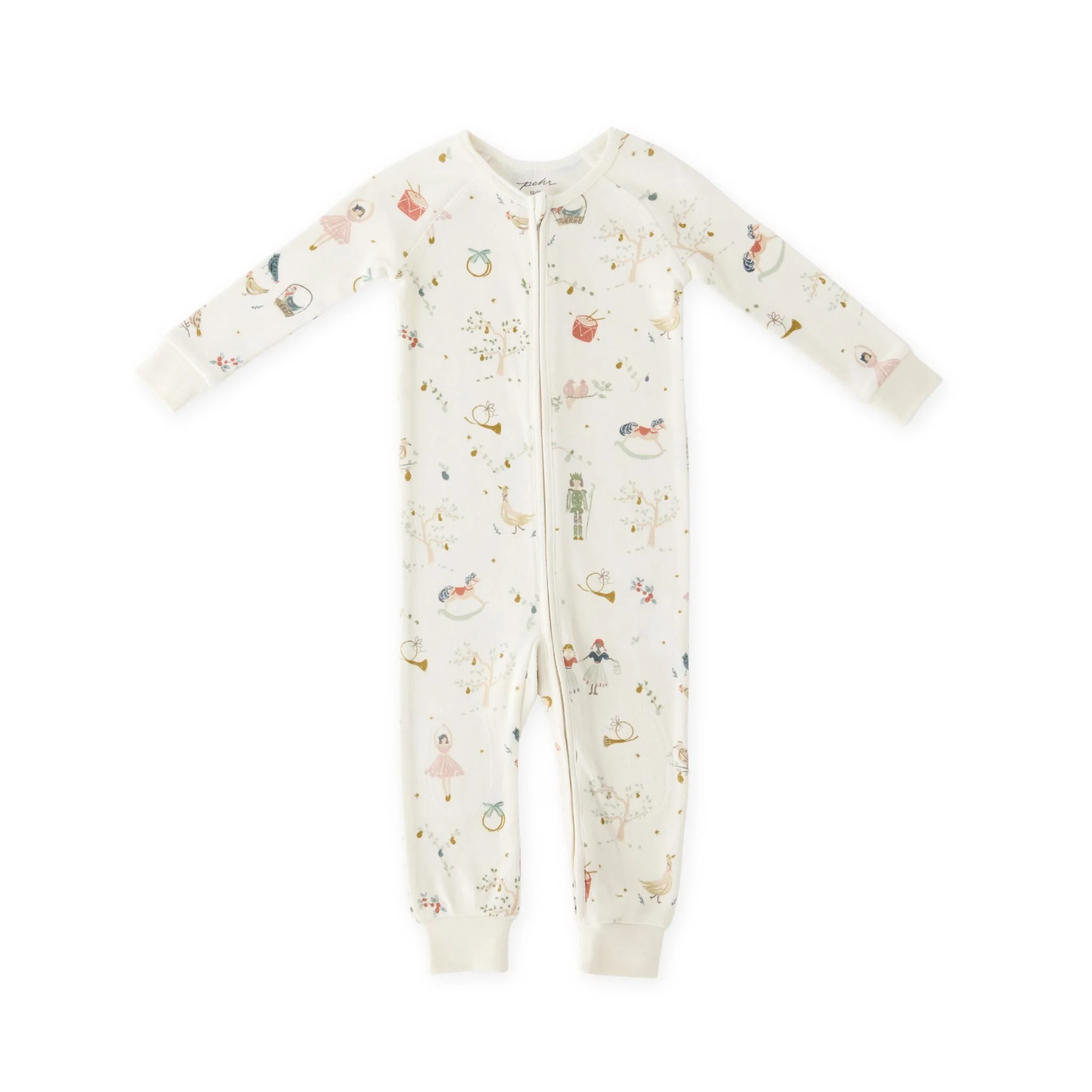 Ribbed Baby Footless Sleeper - Partridge in a Pehr Tree