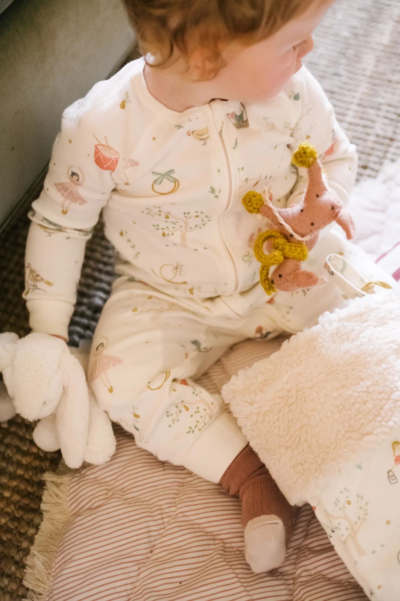 Ribbed Baby Footless Sleeper - Partridge in a Pehr Tree - Image 5