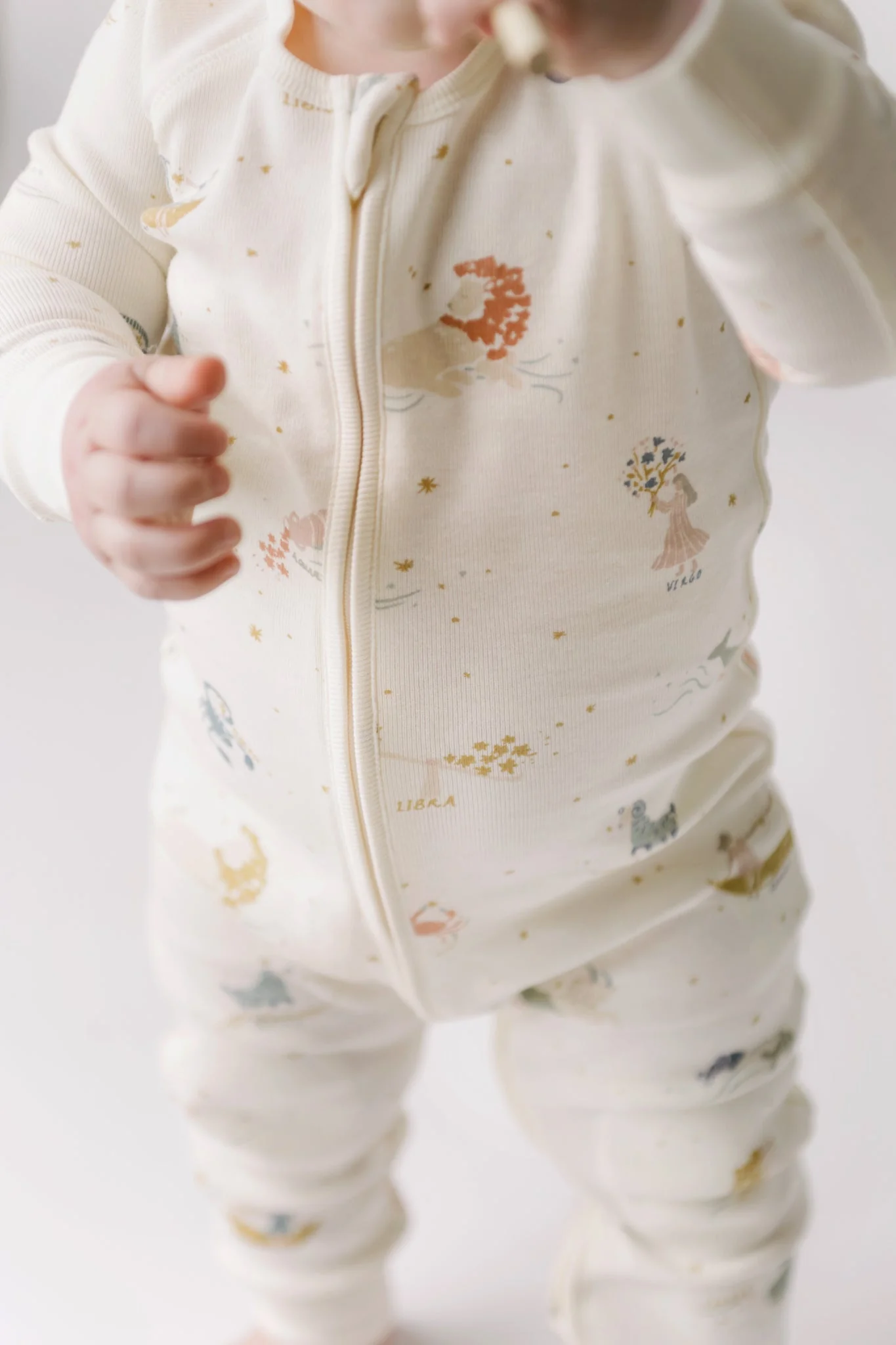 Ribbed Baby Footless Sleeper - Zodiac - Image 2