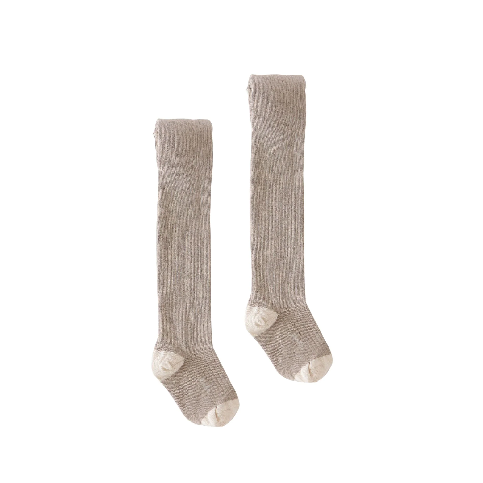 Ribbed Tights 2 Pack - Light Mushroom