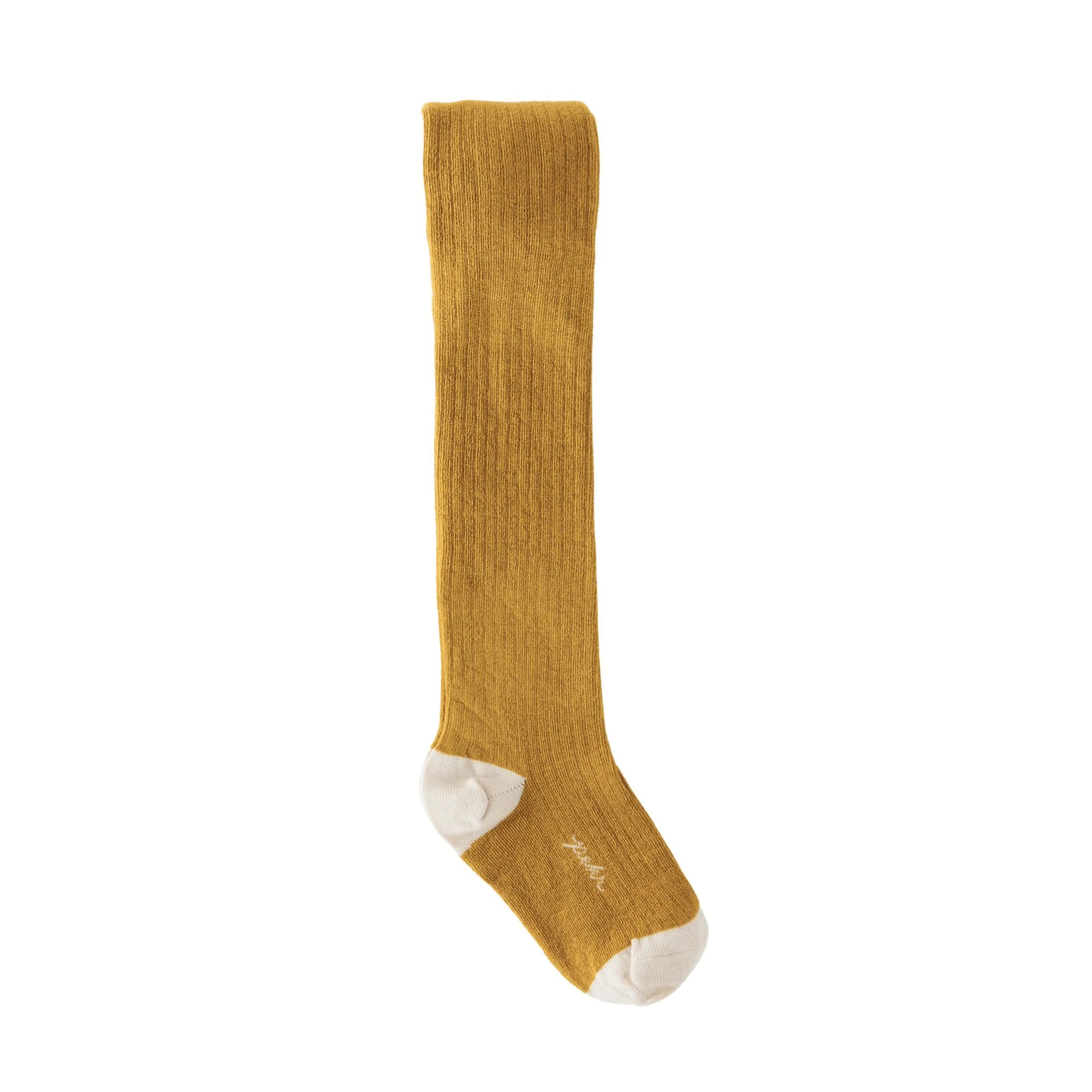 Ribbed Tights - Ochre