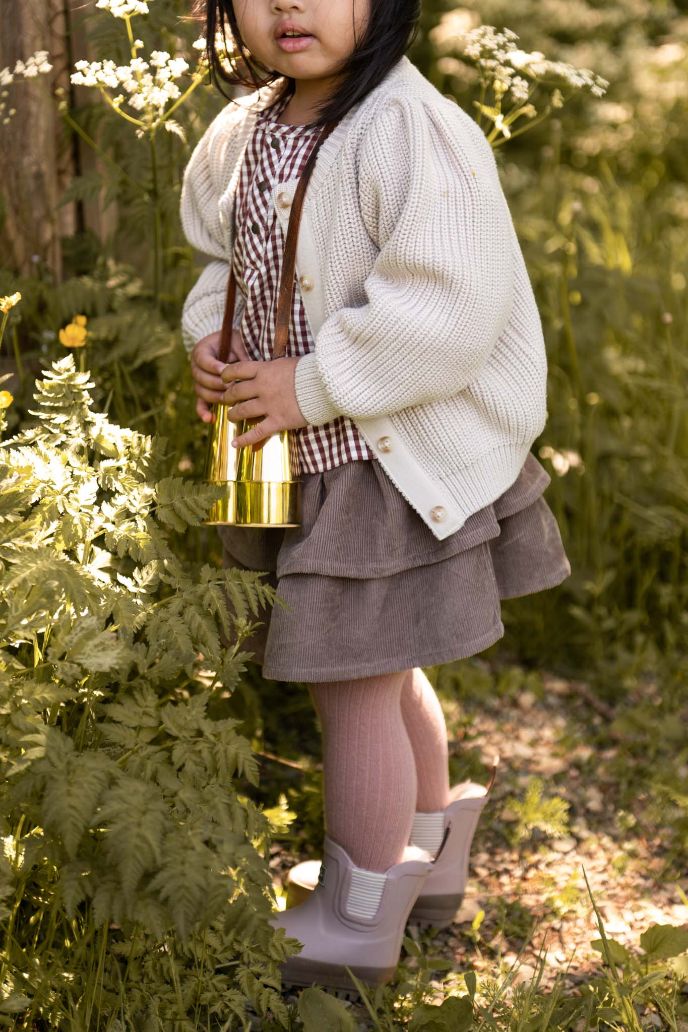 Ribbed Tights with Grips - Blossom - Image 2