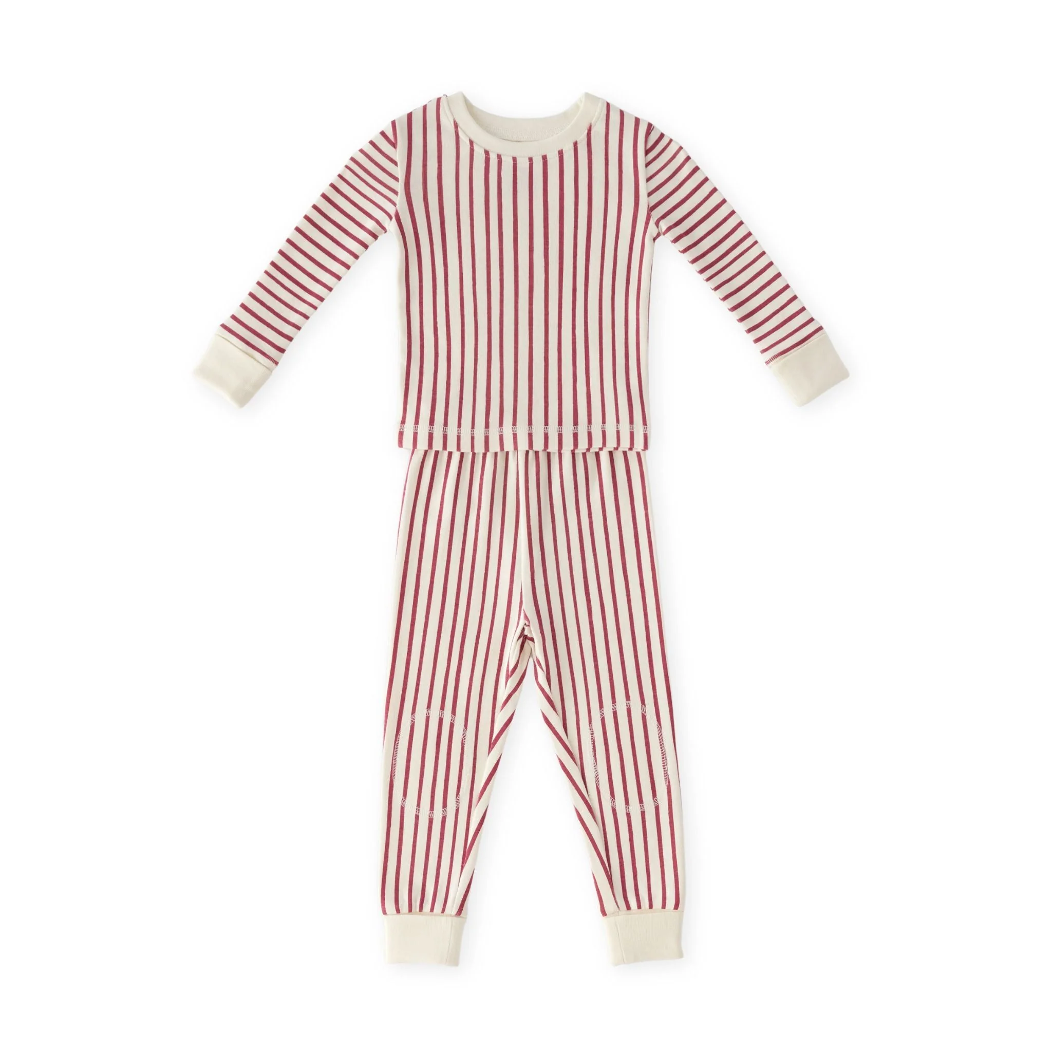 Ribbed Toddler Pajama - Stripes Away Berry