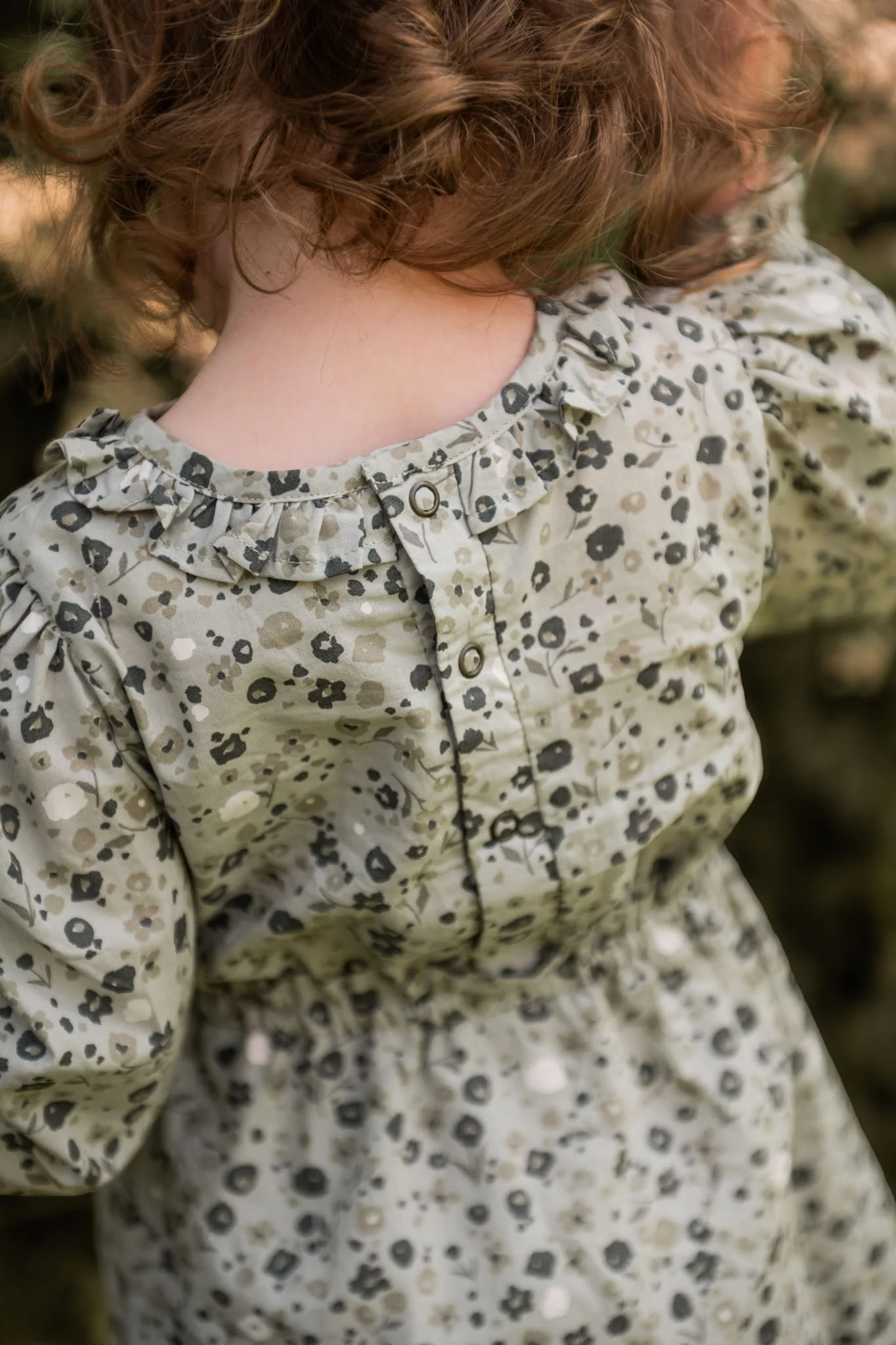 Ruffle Puff Sleeve Dress- Forget Me Not - Image 4