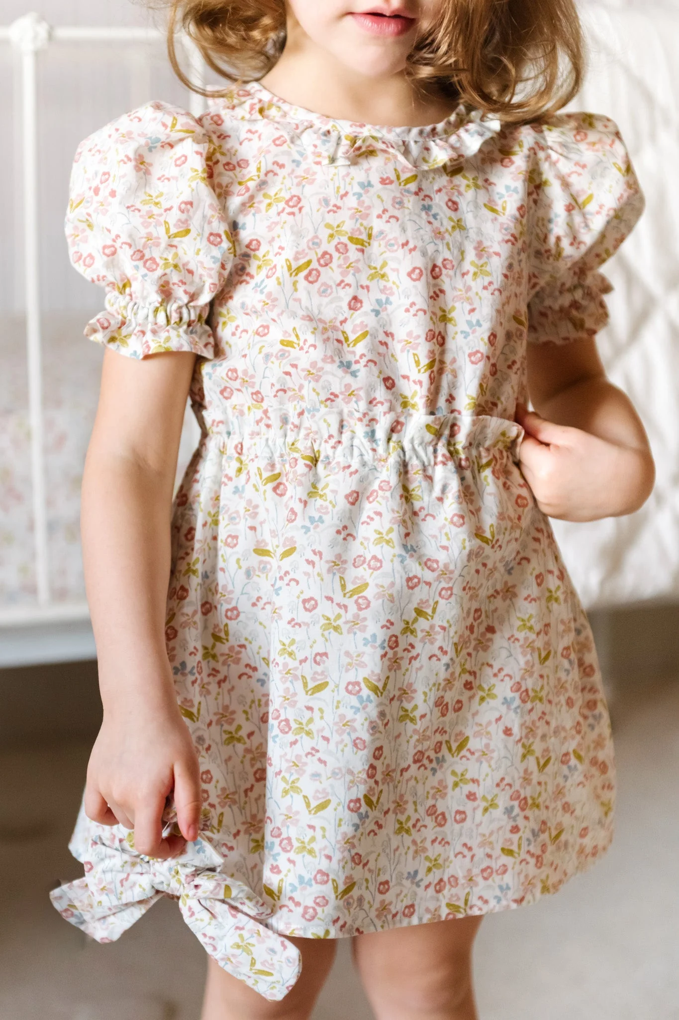 Ruffle Puff Sleeve Dress- Floret - Image 5