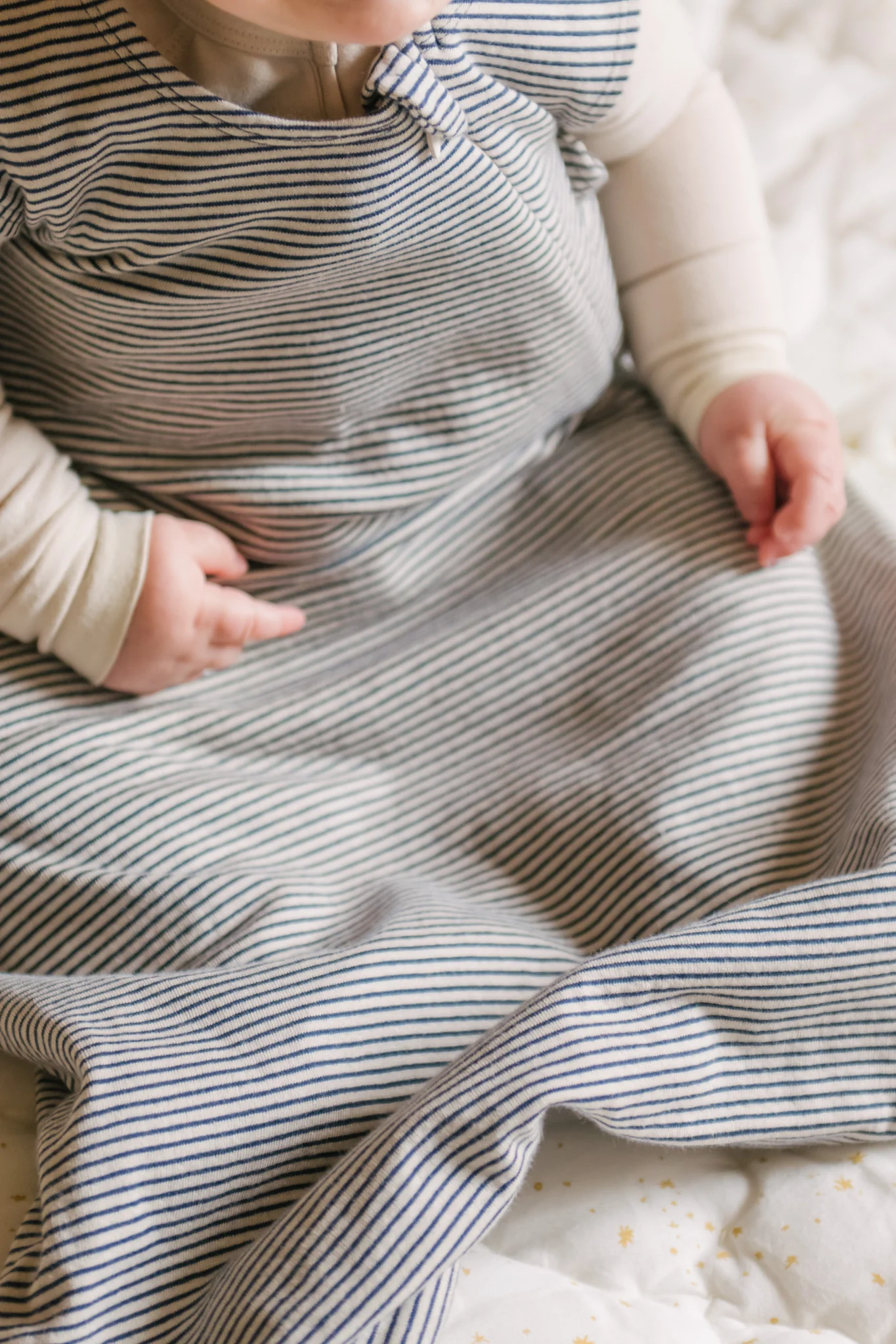 Sailor Stripe Front Zipper 1.0 TOG Sleep Bag - Ink - Image 6